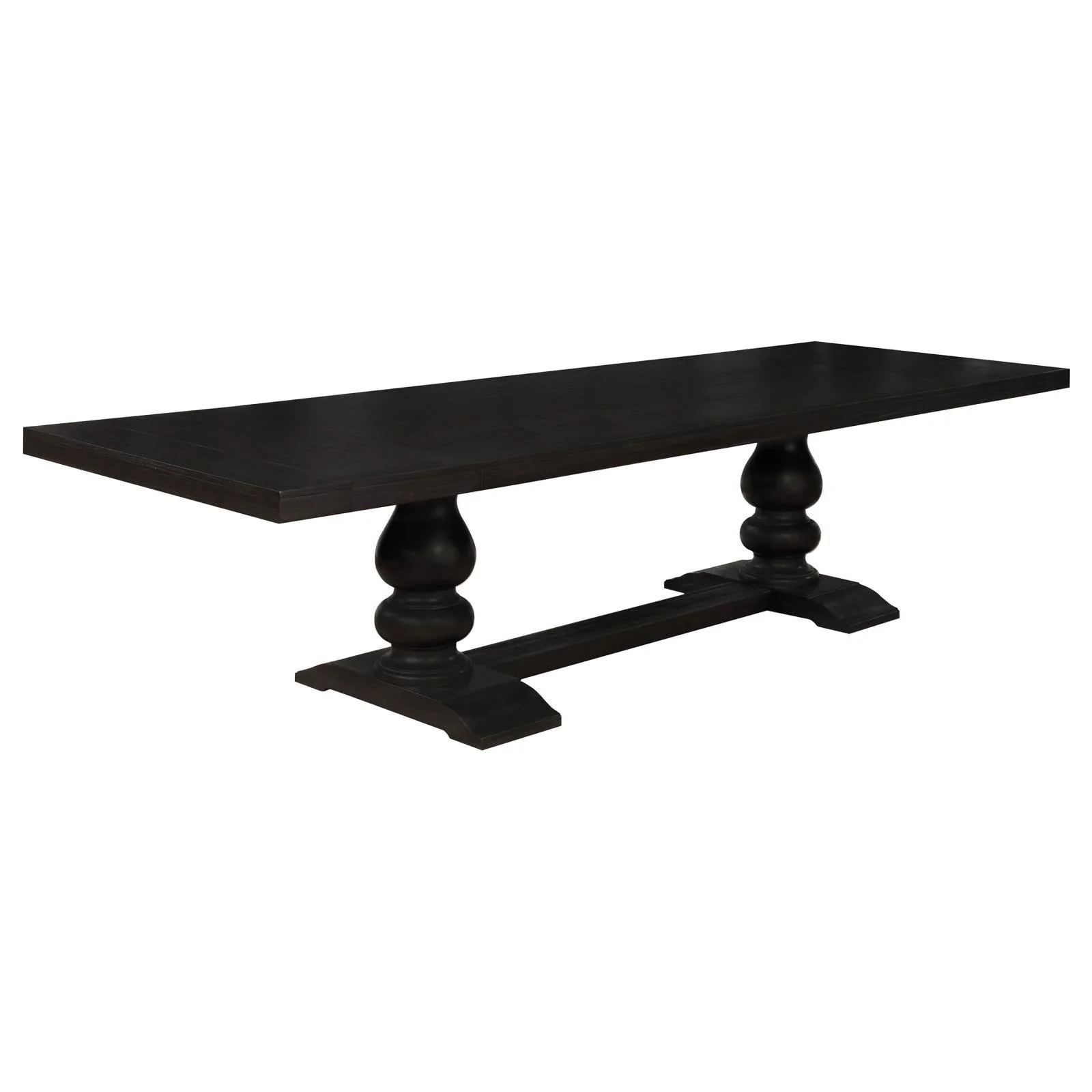 Phelps Antique Noir/Beige 5-Piece Rectangular Trestle Dining Set - Image 2
