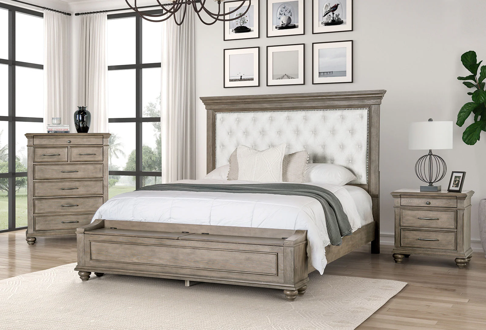 Philomath Aged Oak King Bed - Image 2