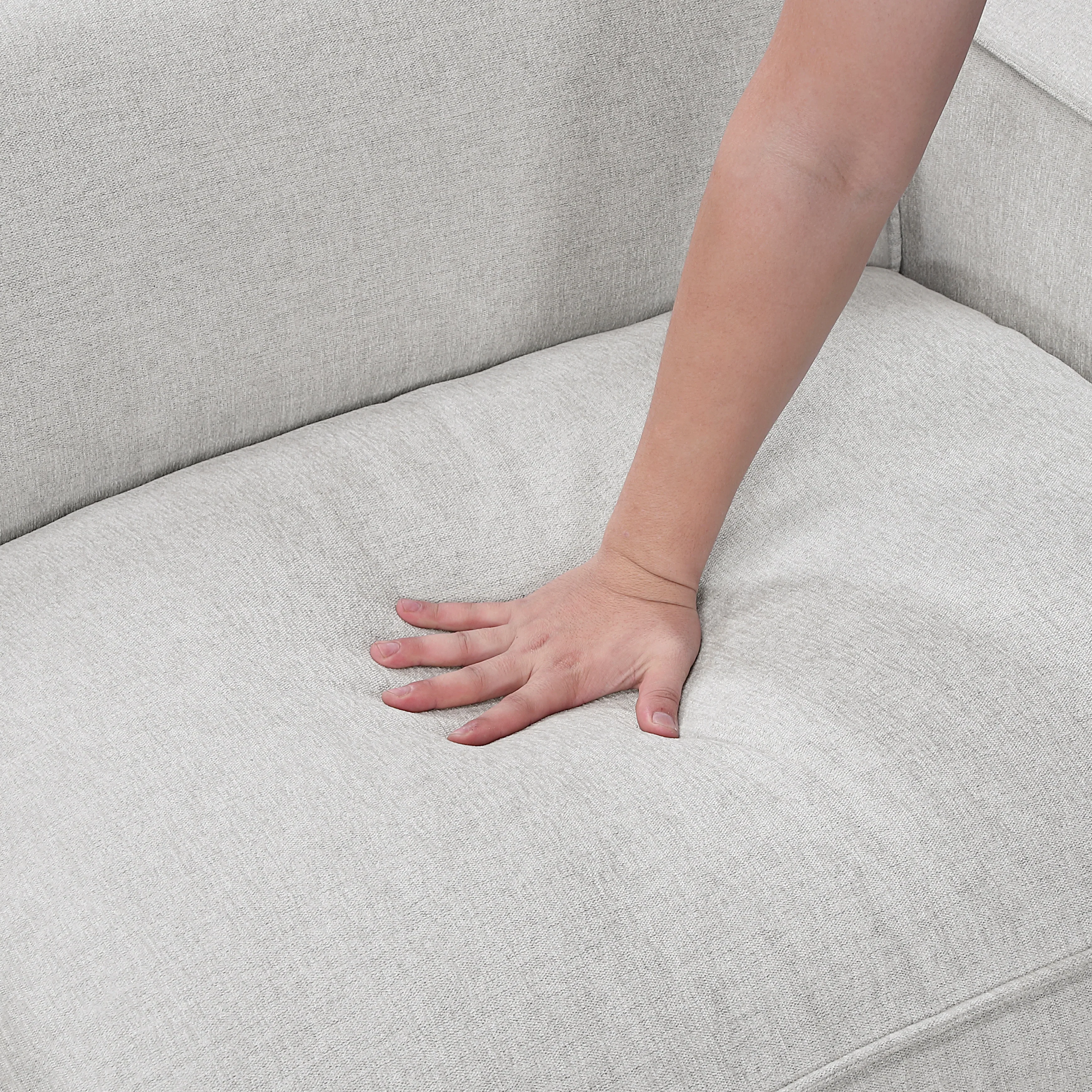Phoebe Light Gray Power Reclining Sofa and Loveseat - Image 11