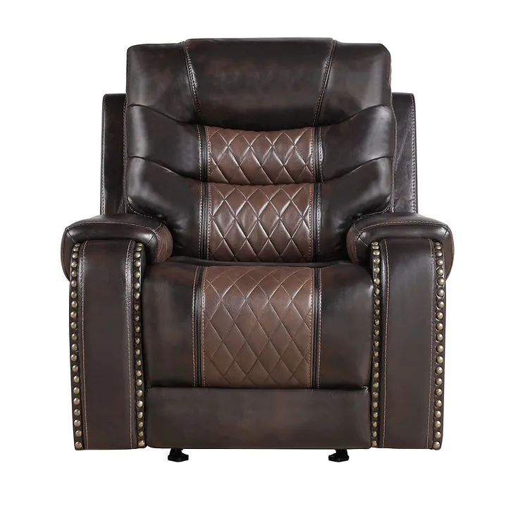 Phoenix II Brown Reclining Living Room Set - Image 4