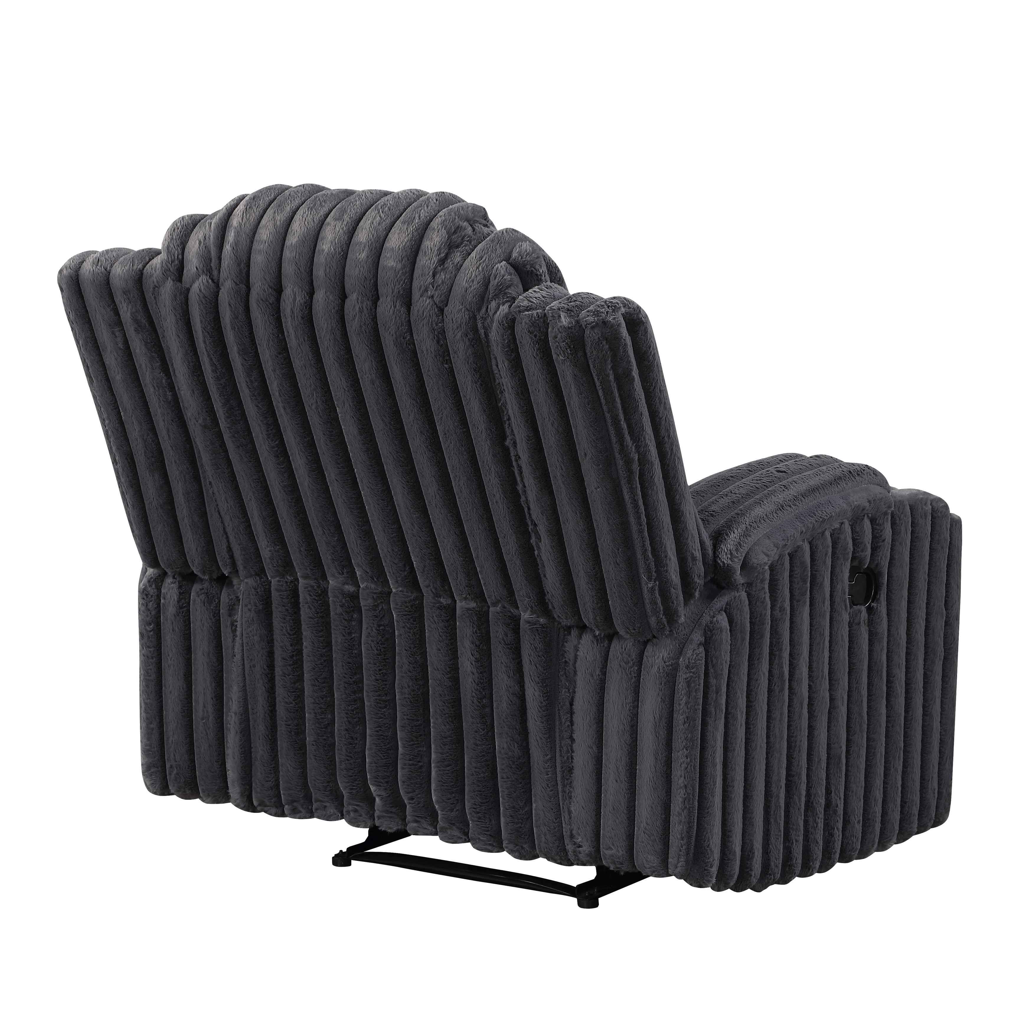 Phyllis Dark Gray 3-Piece Reclining Living Room Set - Image 14