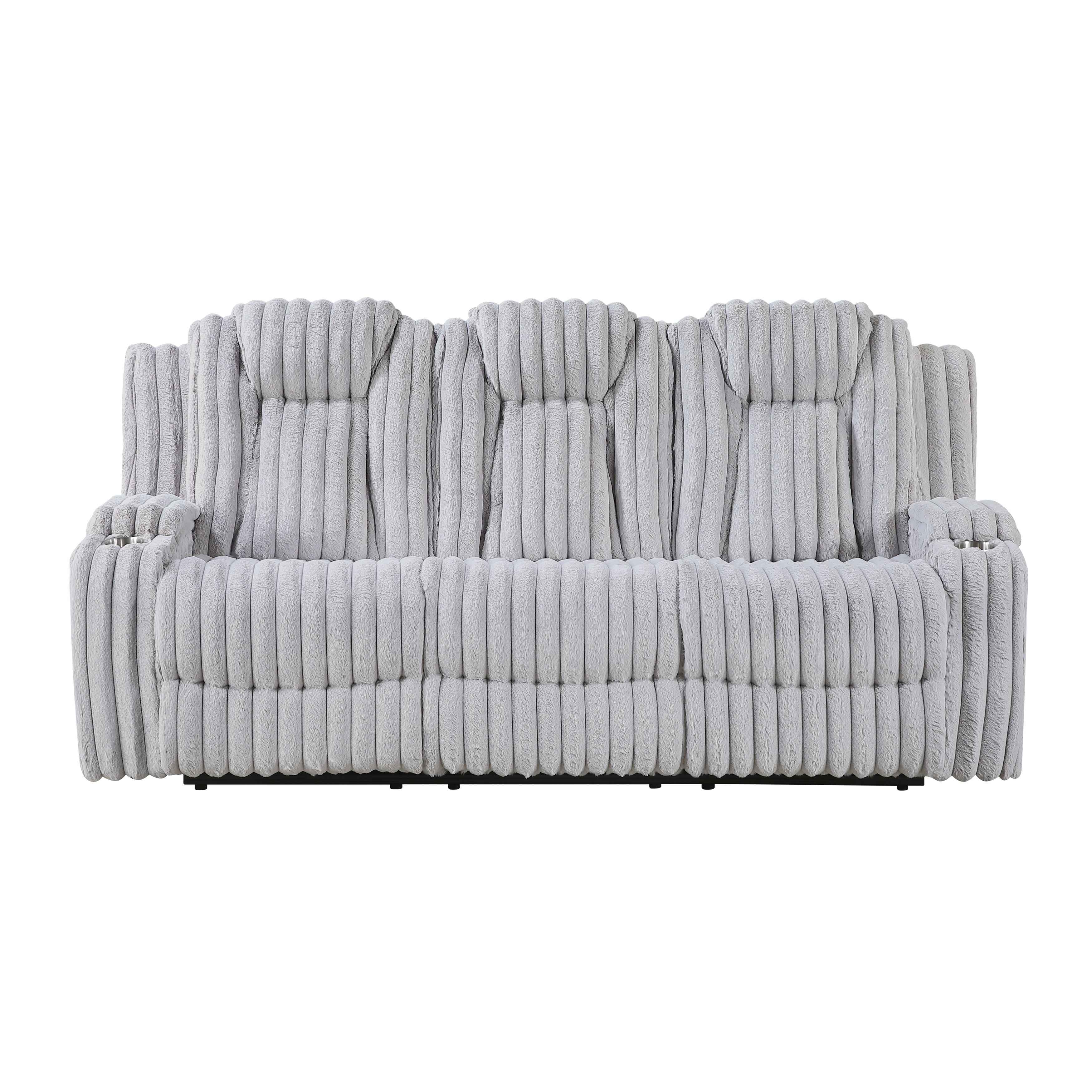 Phyllis Light Gray 2-Piece Reclining Living Room Set - Image 2