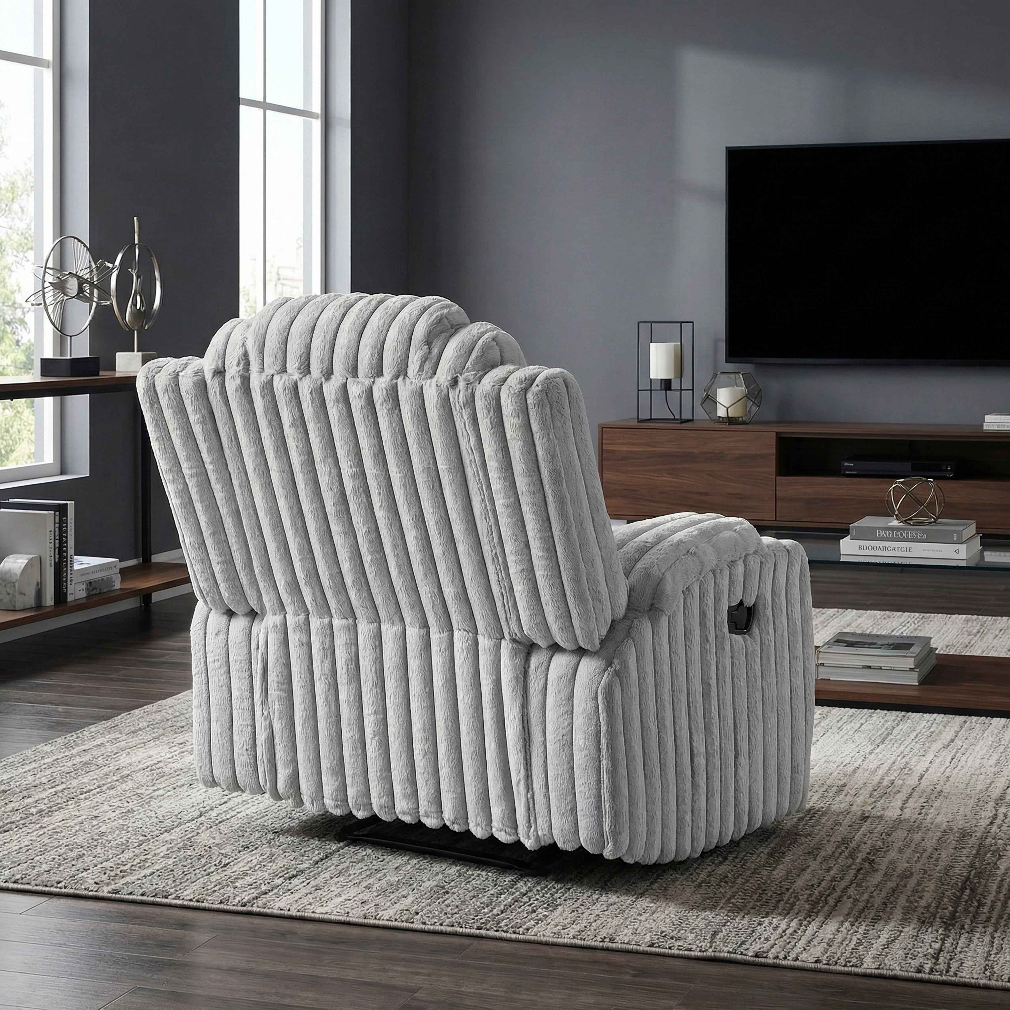 Phyllis Light Gray Reclining Chair - Image 18