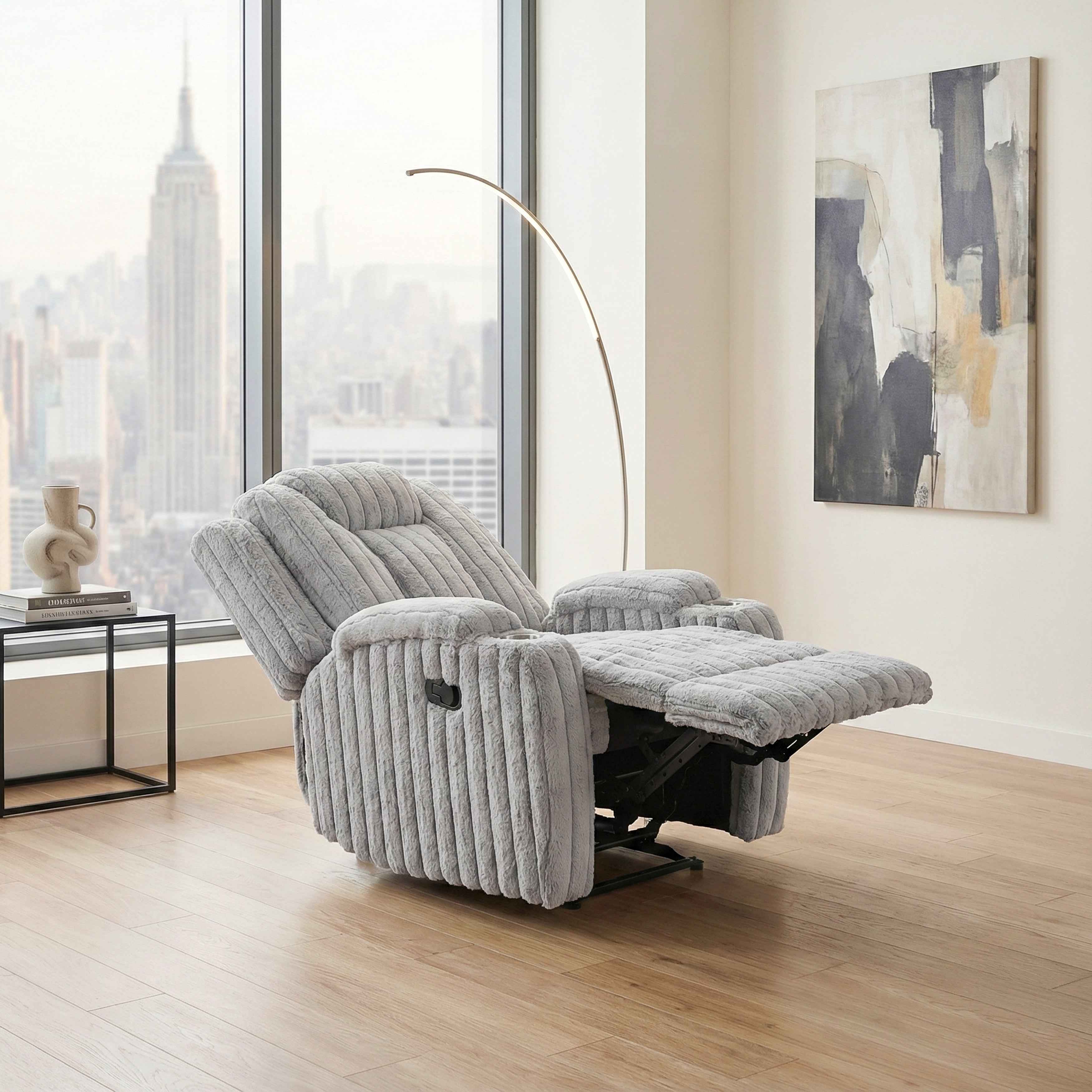 Phyllis Light Gray Reclining Chair - Image 20