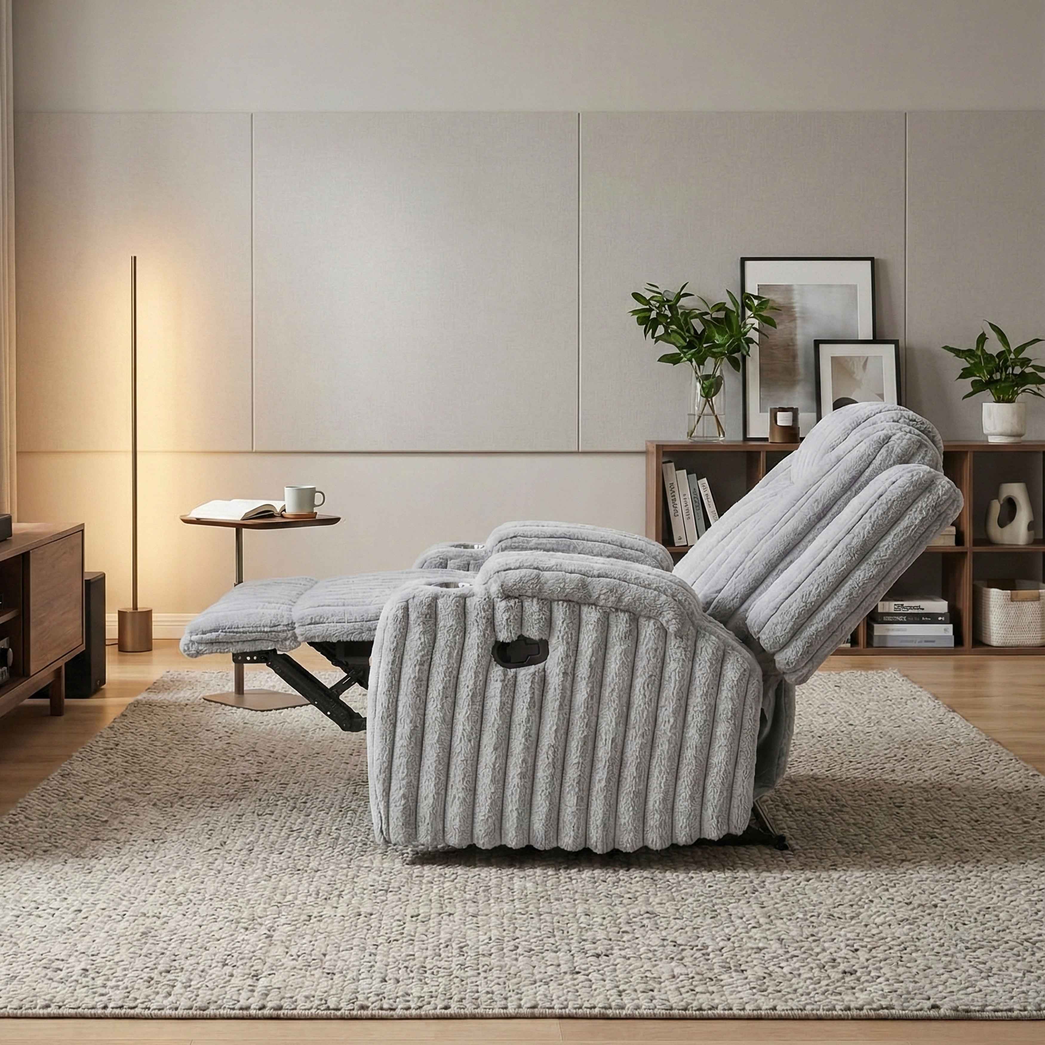 Phyllis Light Gray Reclining Chair - Image 23