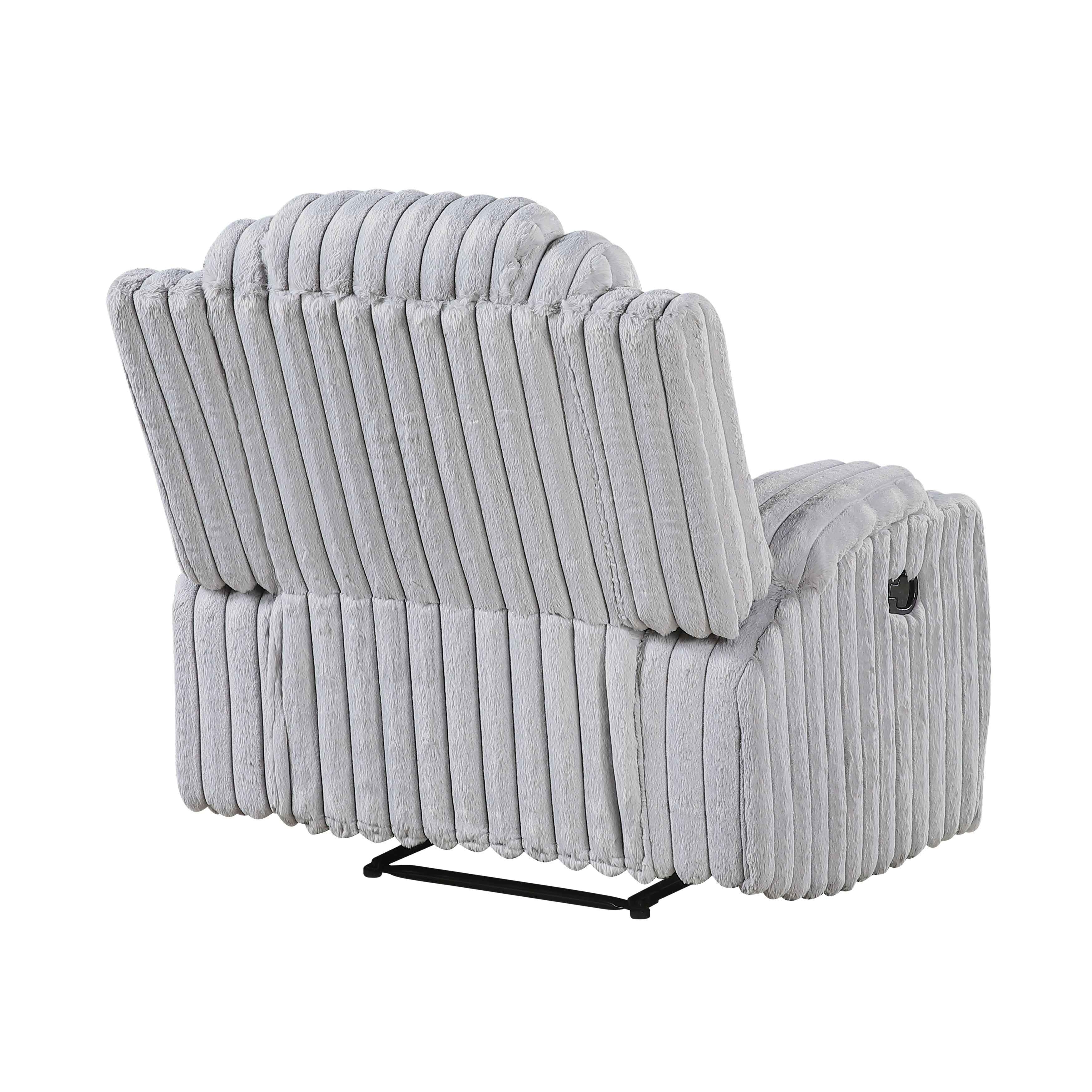 Phyllis Light Gray Reclining Chair - Image 4