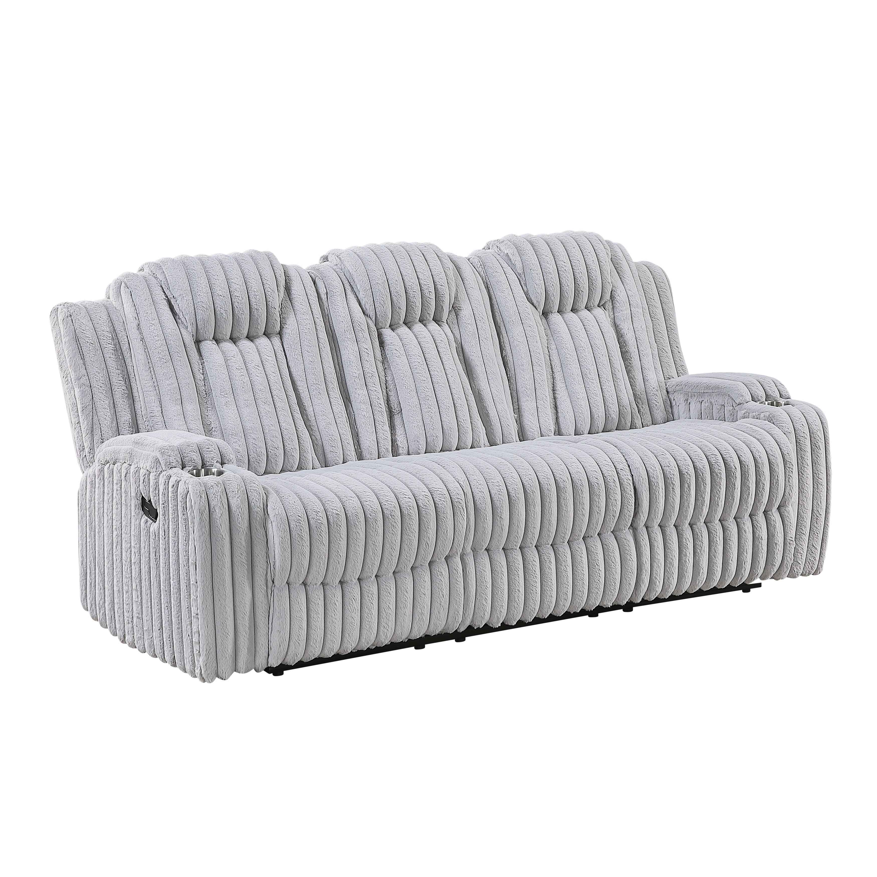 Phyllis Light Gray Reclining Living Room Set - Image 3