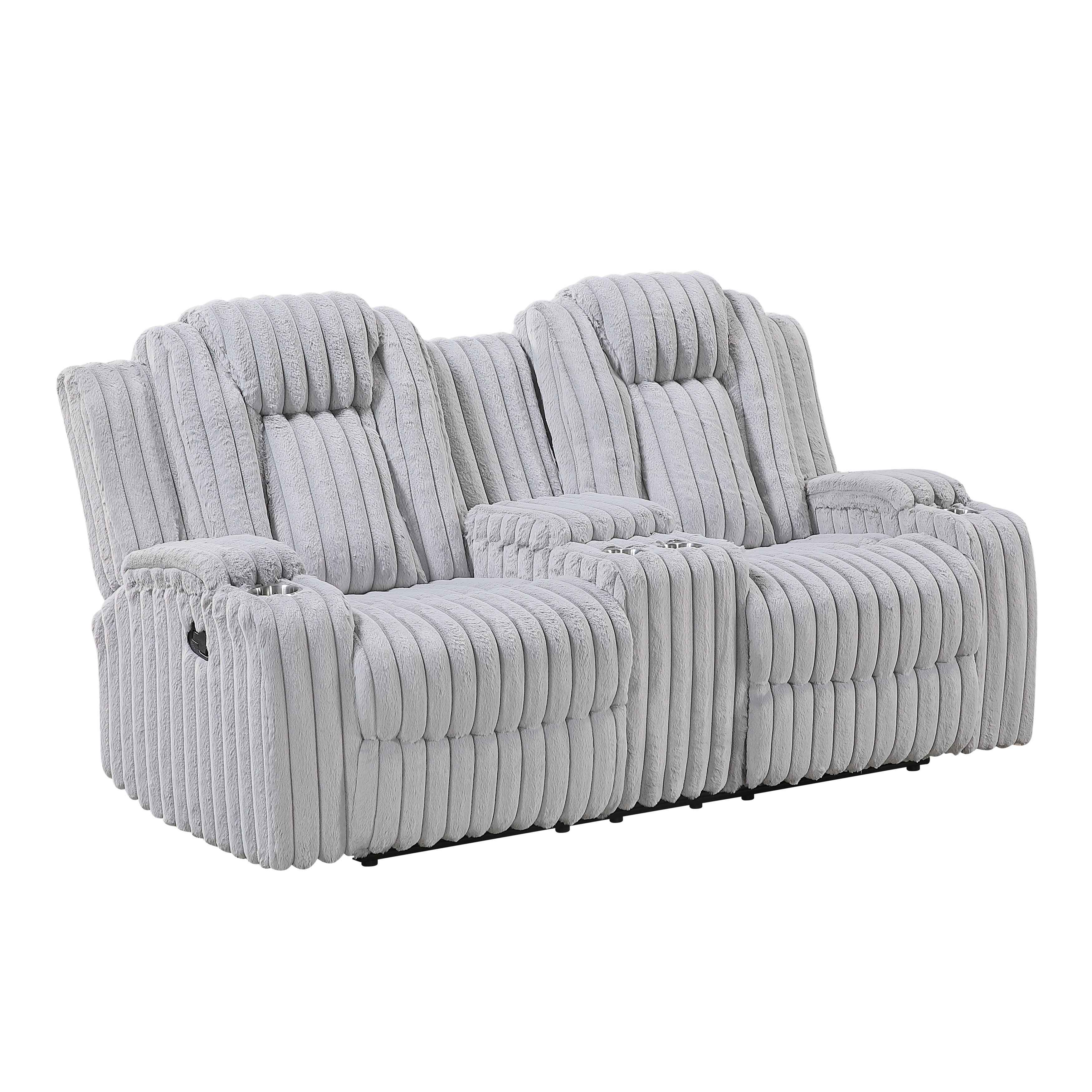 Phyllis Light Gray Reclining Living Room Set - Image 7