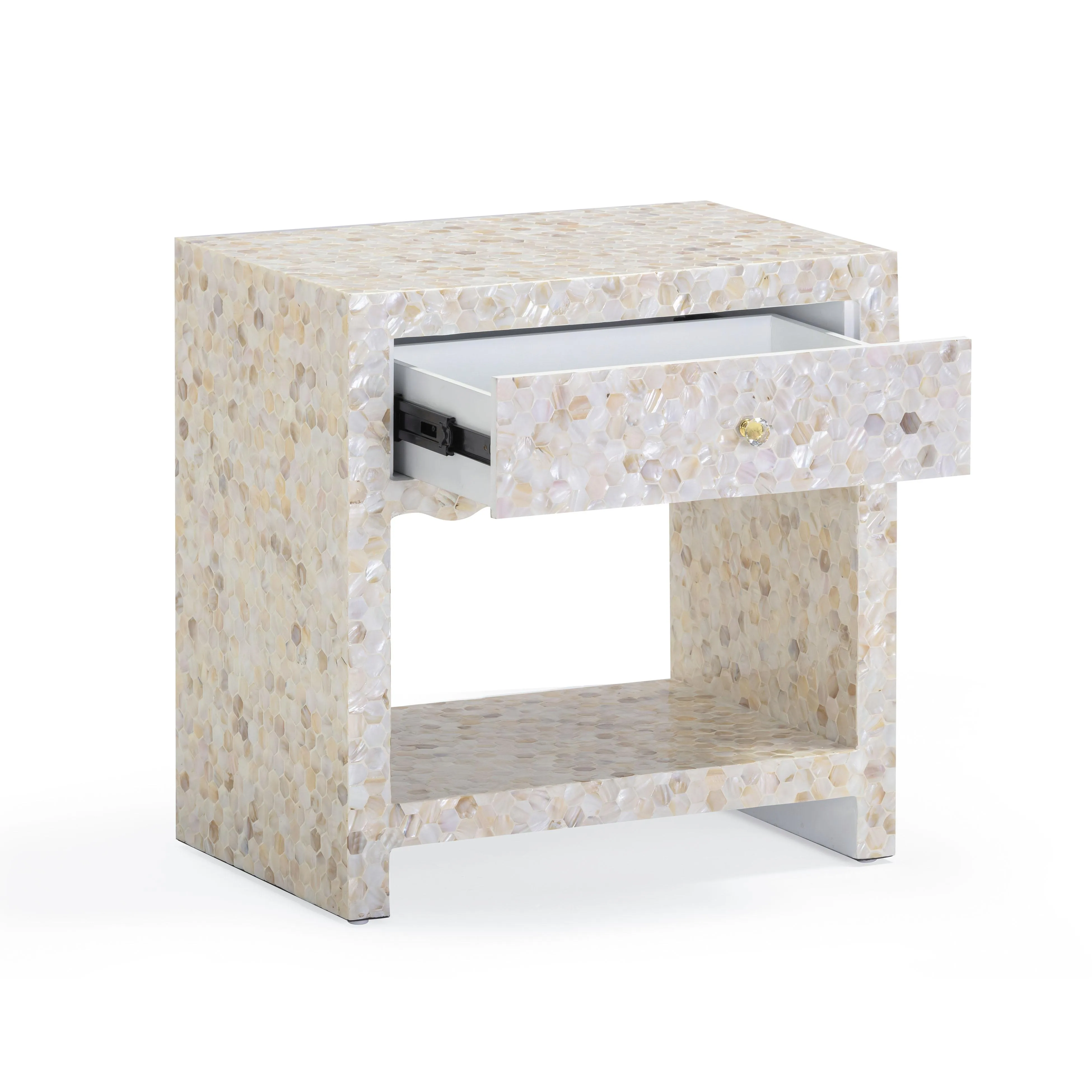 Piara Natural Mother of Pearl Inlaid Nightstand - Image 3