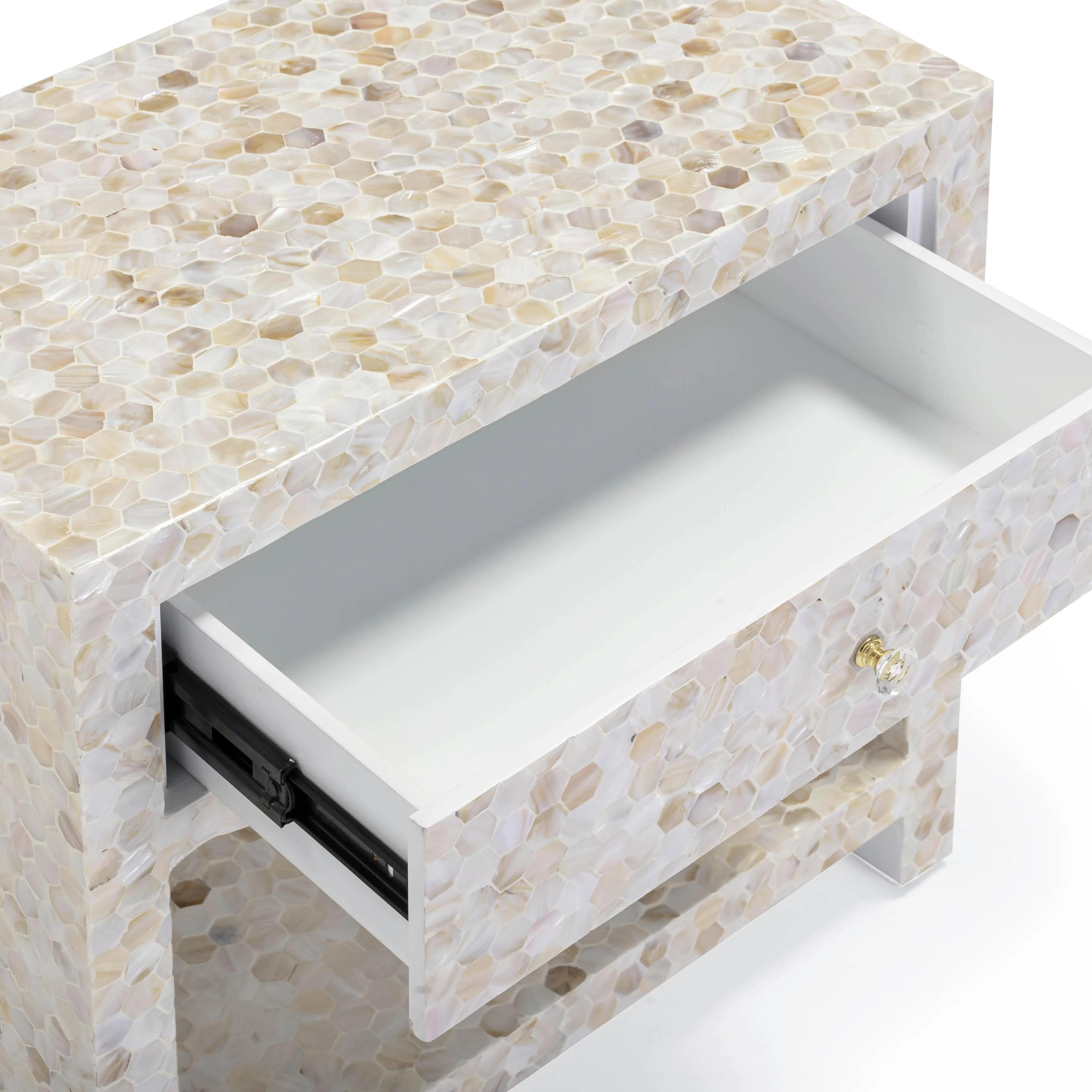 Piara Natural Mother of Pearl Inlaid Nightstand - Image 6
