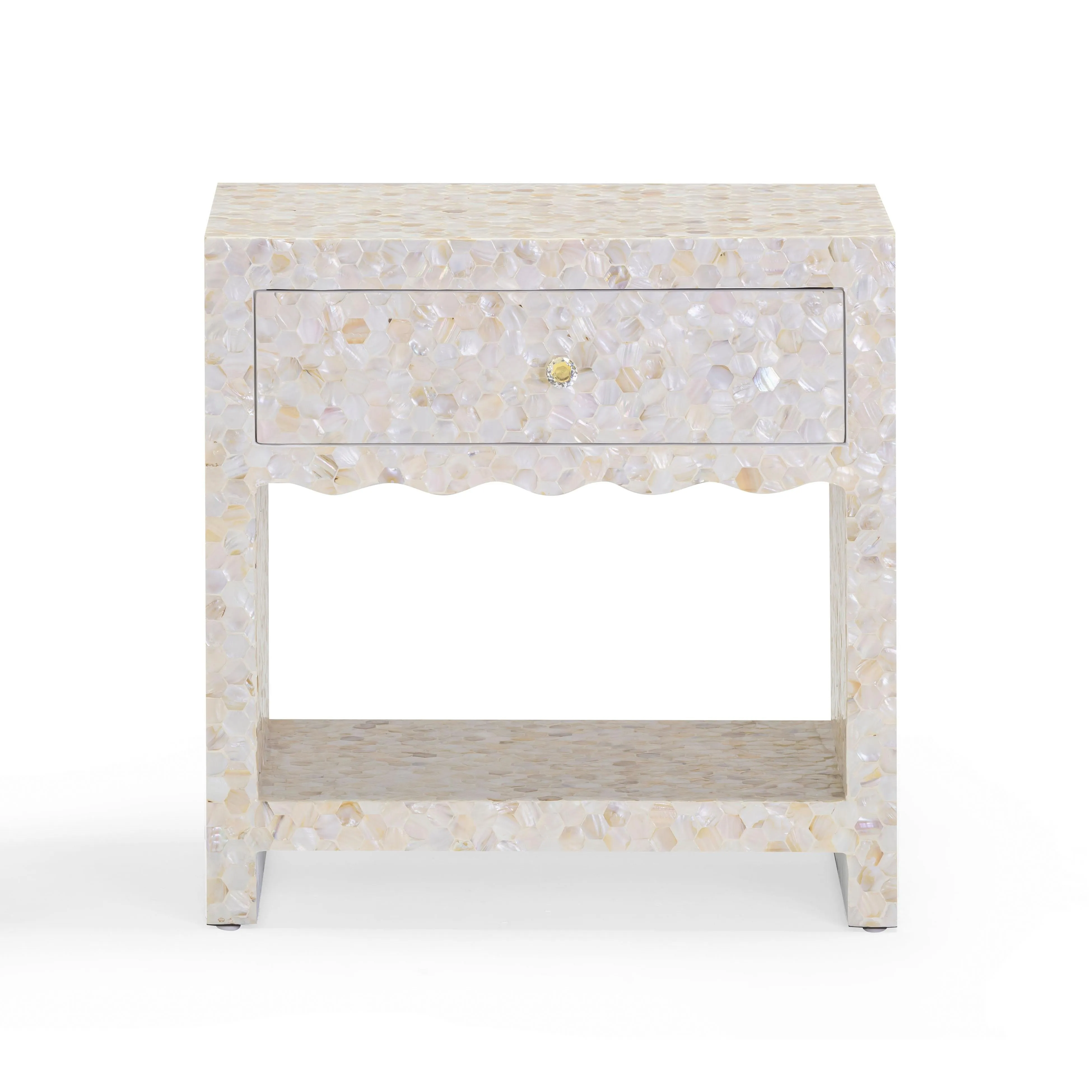 Piara Natural Mother of Pearl Inlaid Nightstand - Image 9