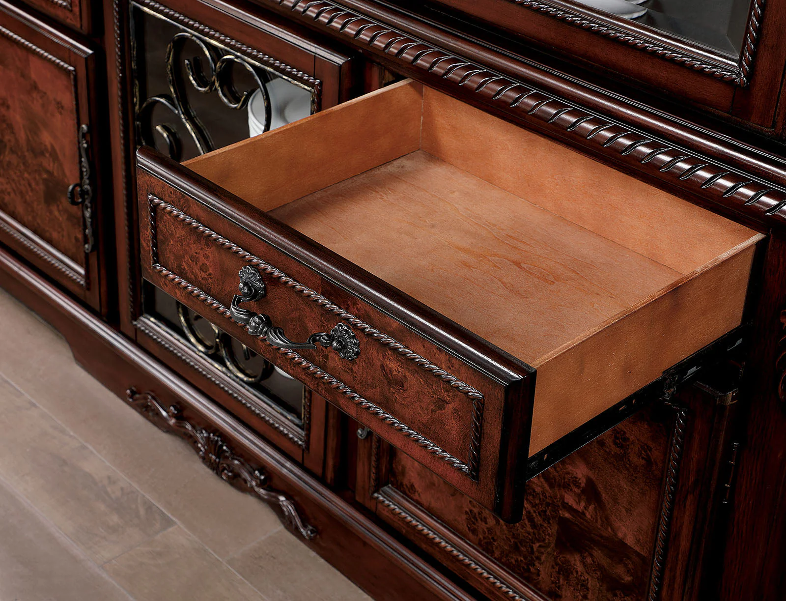 Picardy Brown Cherry Hutch & Buffet - Image 4