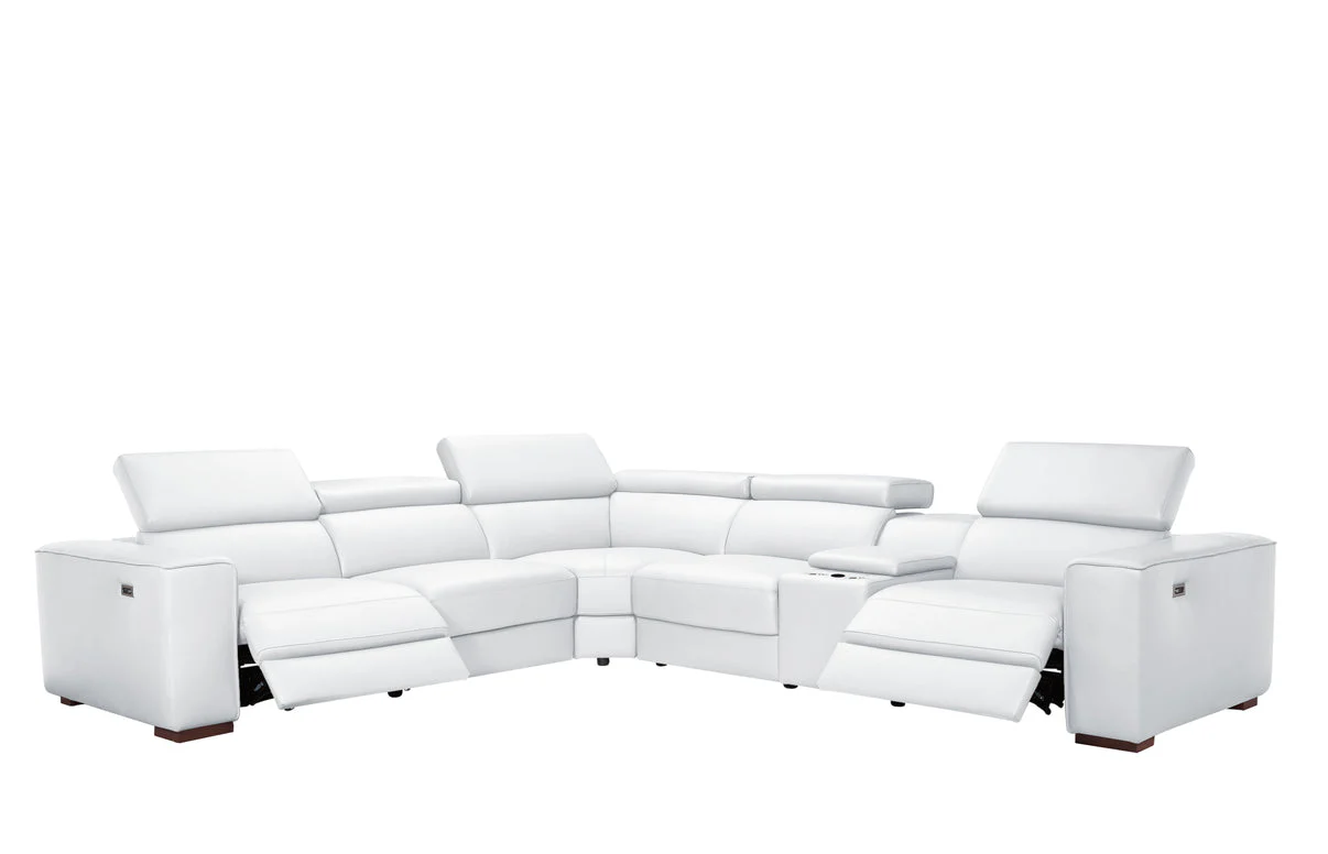 Picasso II White 6-Piece 2 Power Reclining Sectional - Image 2