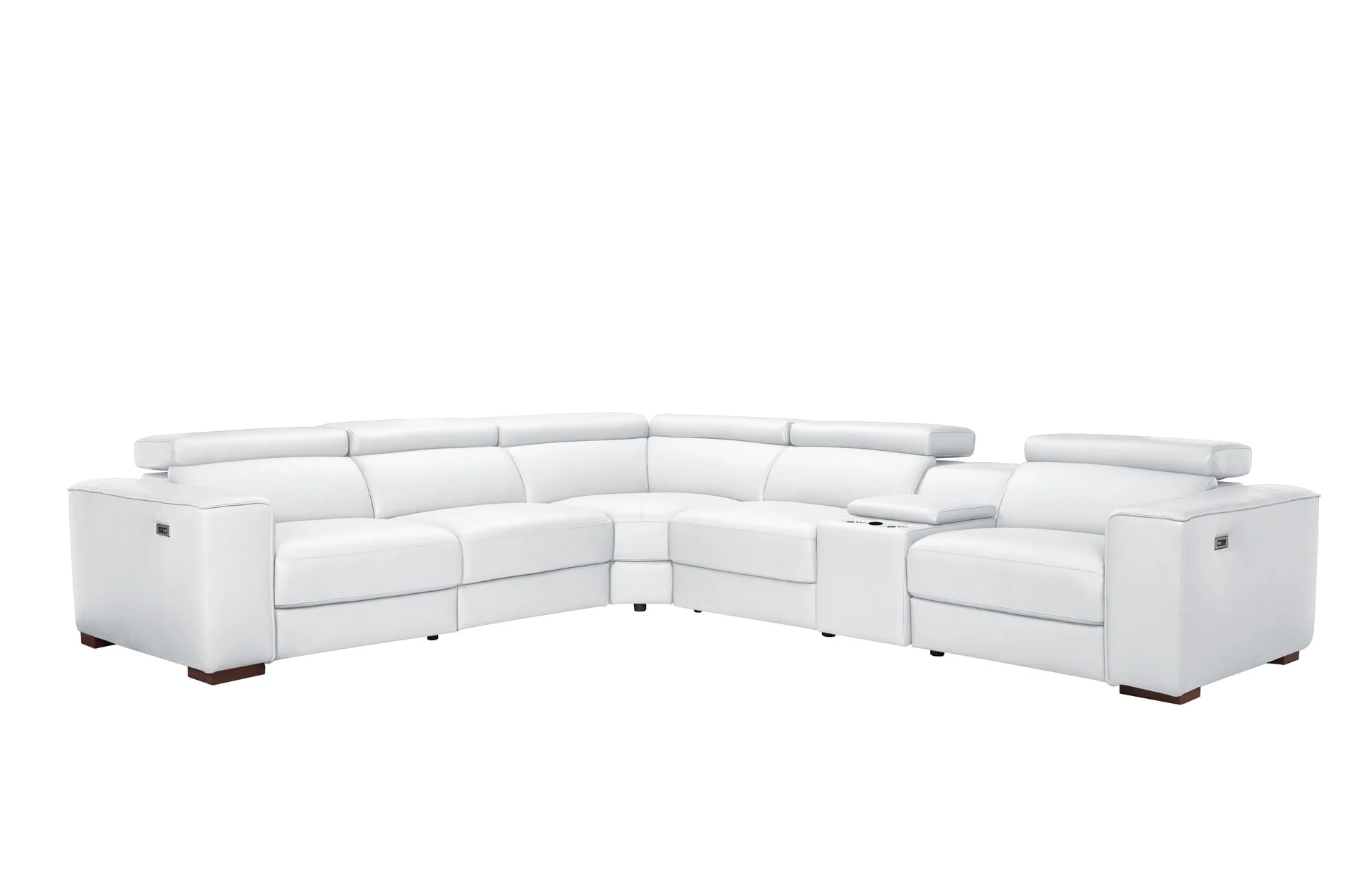 Picasso II White 6-Piece 2 Power Reclining Sectional - Image 4