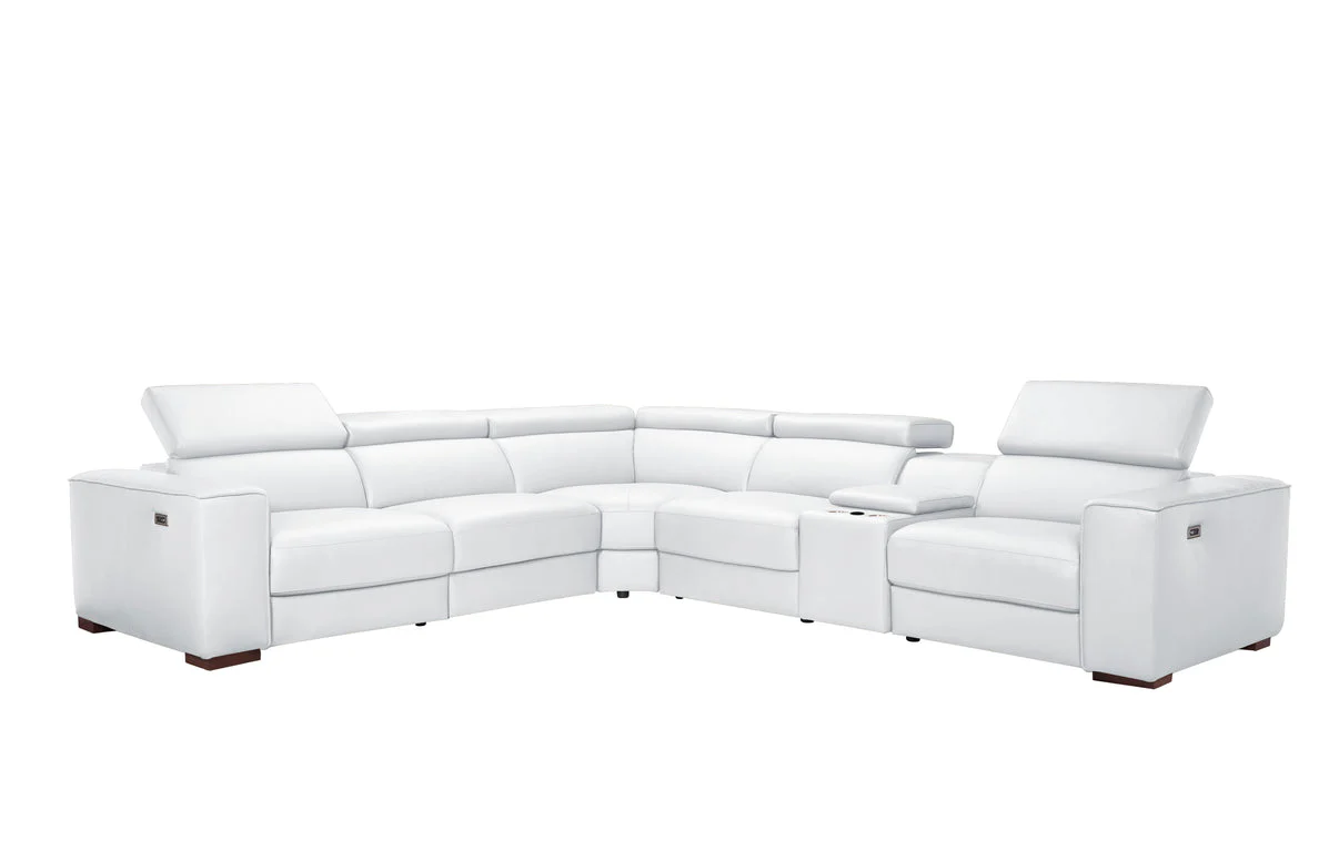 Picasso II White 6-Piece 2 Power Reclining Sectional - Image 5