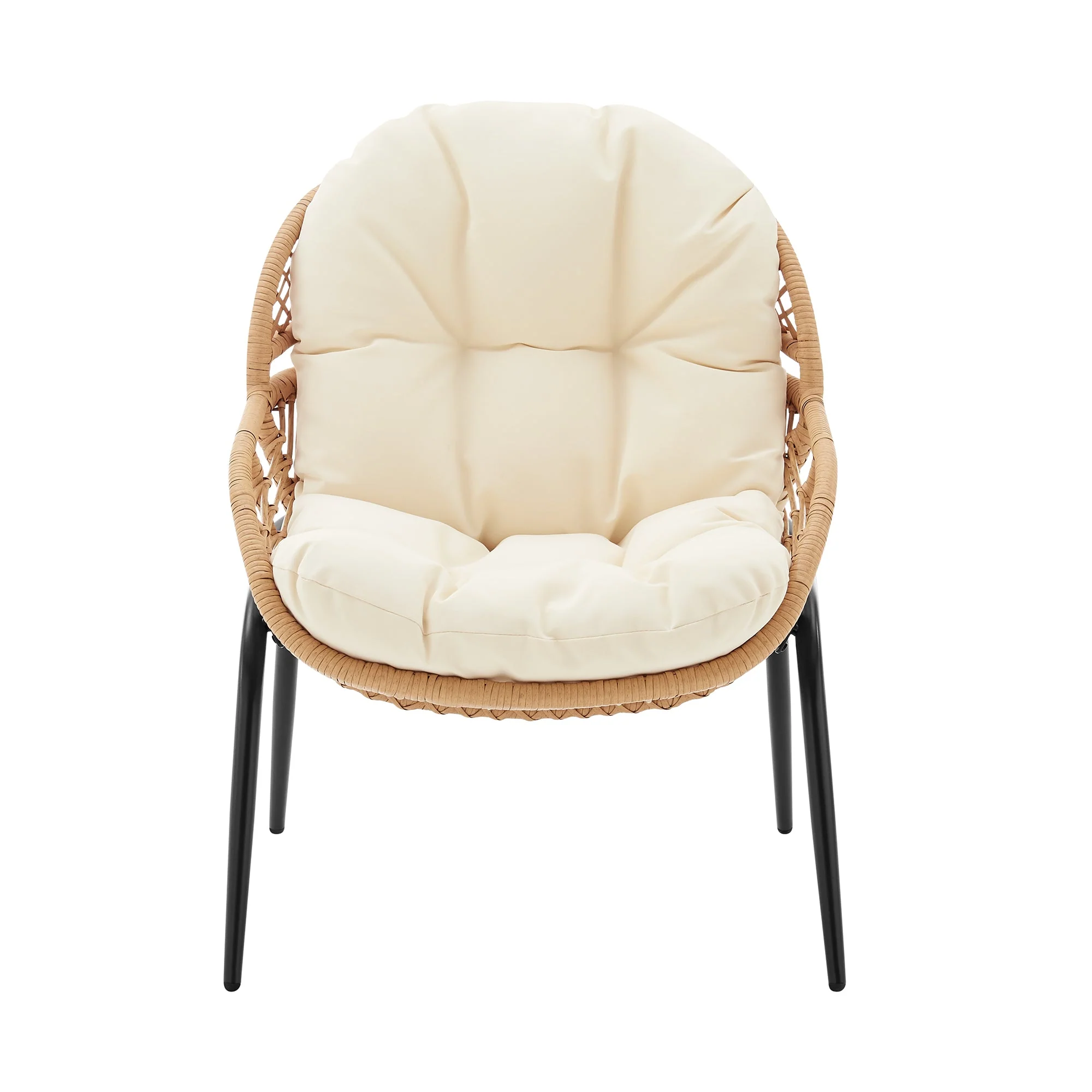 Pine 4-Piece Patio Conversation Set in Cream - Image 14