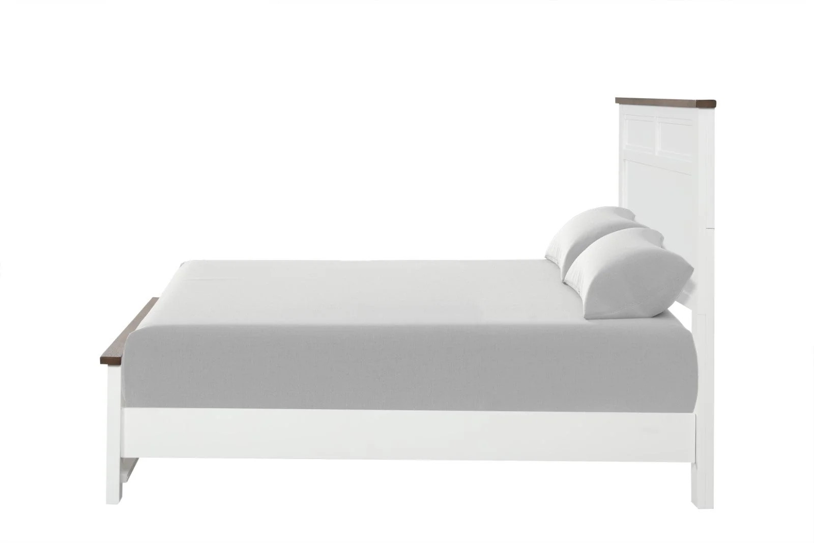 Pinetop White/Dark Brown Twin Bed - Image 3