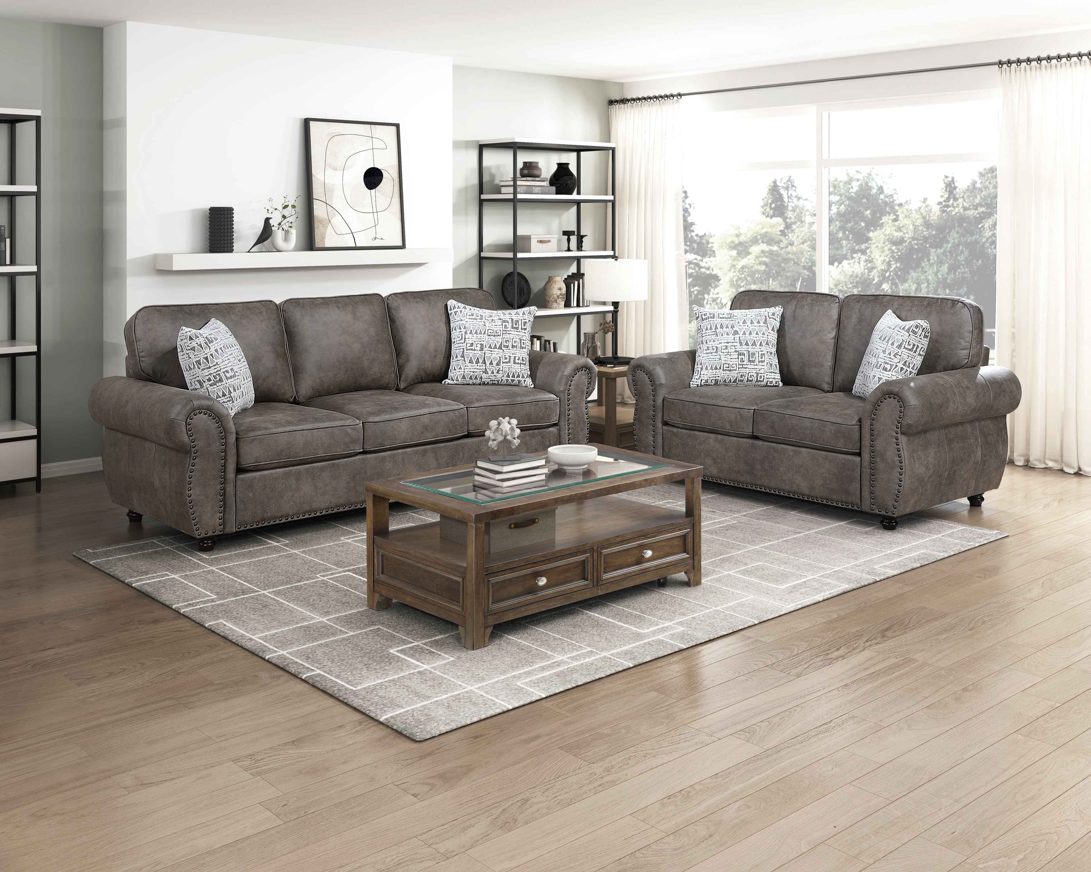 Pinnacle Pewter Loveseat - Image 8