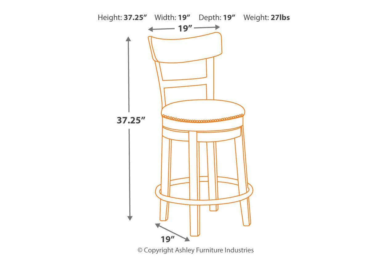 Pinnadel Light Brown Counter Height Barstool - Image 3