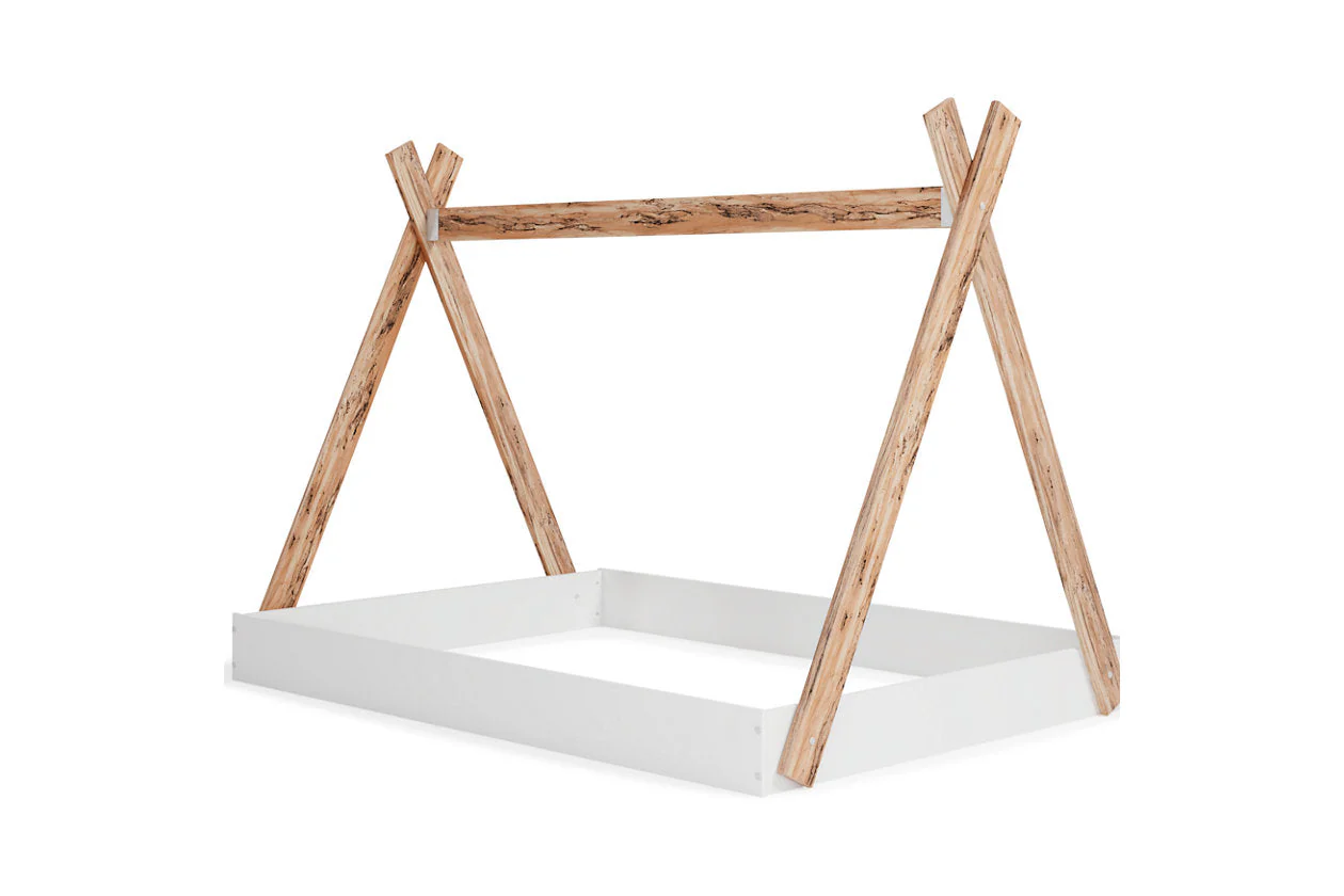 Piperton Two-tone Brown/White Full Tent Bed - Image 3