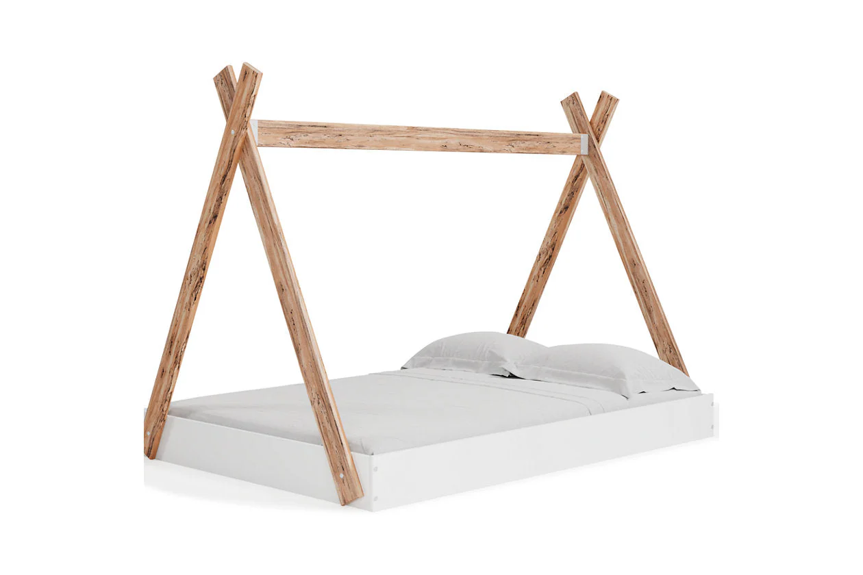 Piperton Two-tone Brown/White Full Tent Bed - Image 5