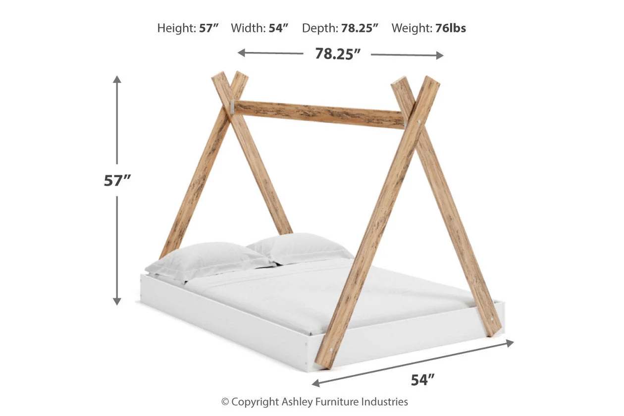 Piperton Two-tone Brown/White Full Tent Bed - Image 9