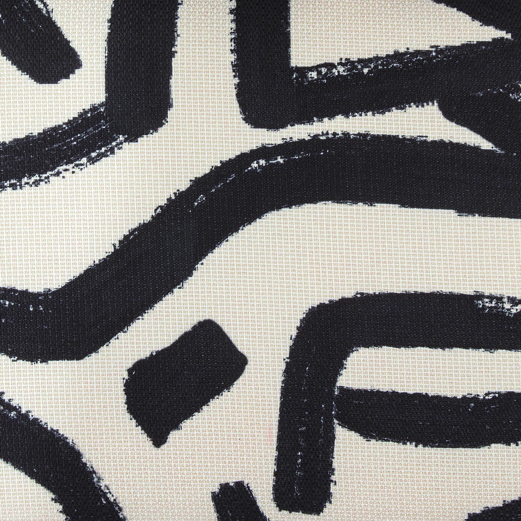 Pippa Black Brushstroke Print Stool - Image 7