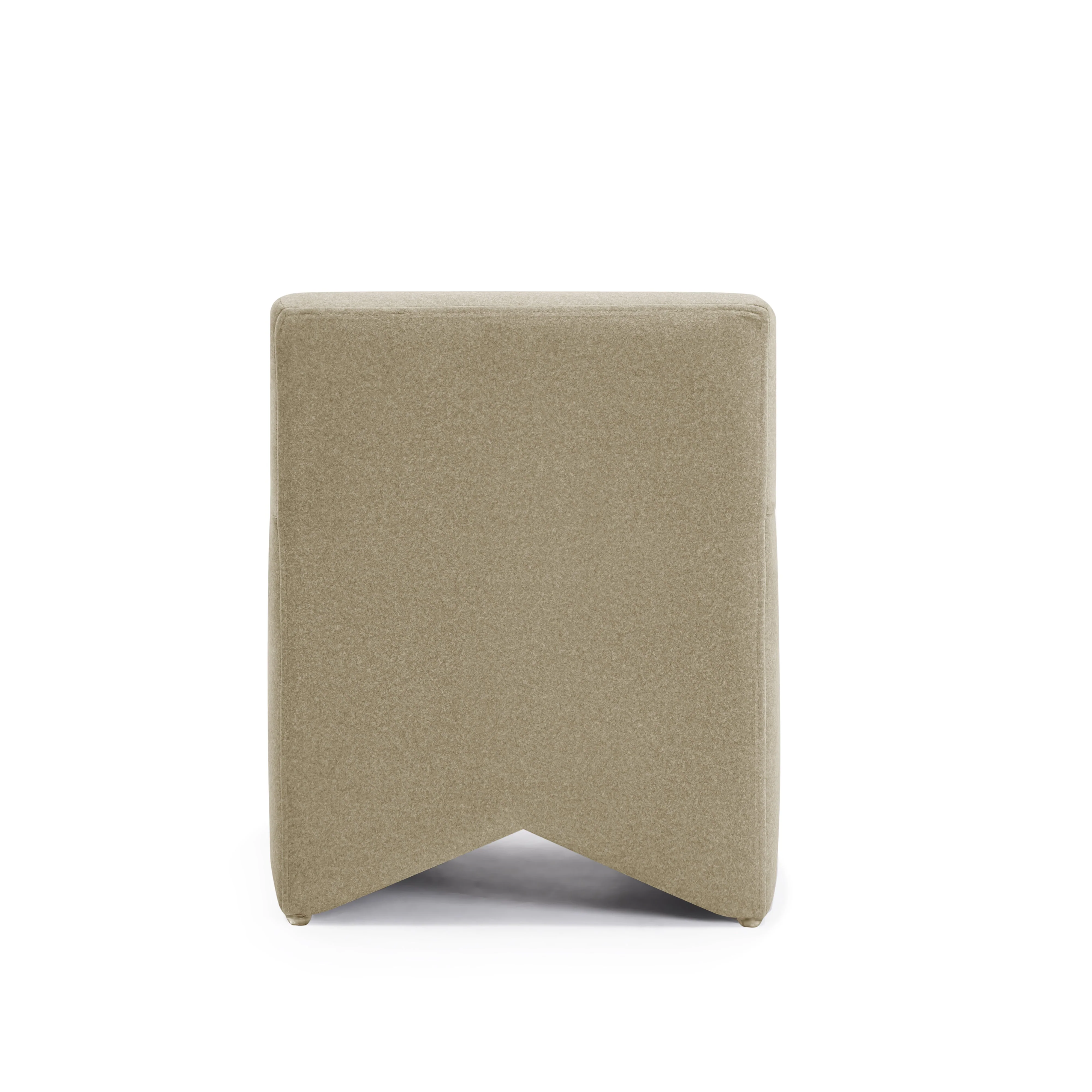 Pippa Taupe Vegan Mohair Accent Stool - Image 5