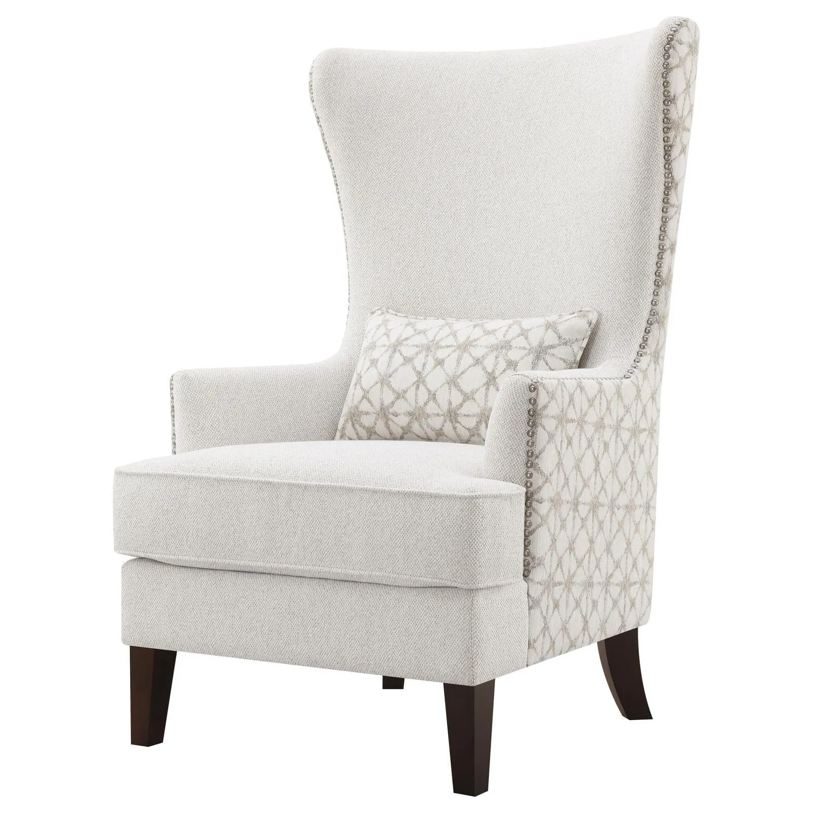 Pippin Latte Upholstered Wingback Accent Chair - Image 3