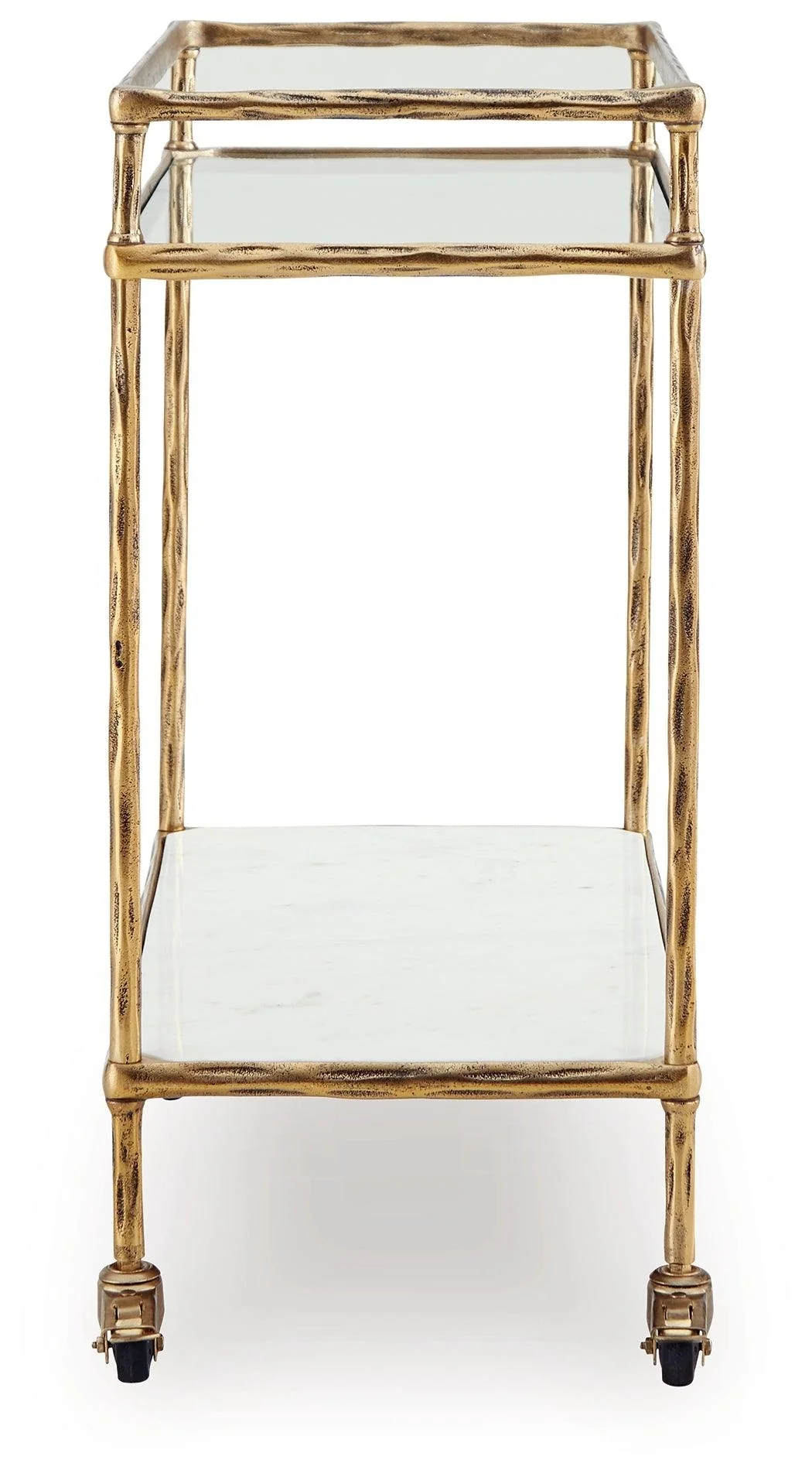 Plattfield Antique Gold Finish Bar Cart - Image 5