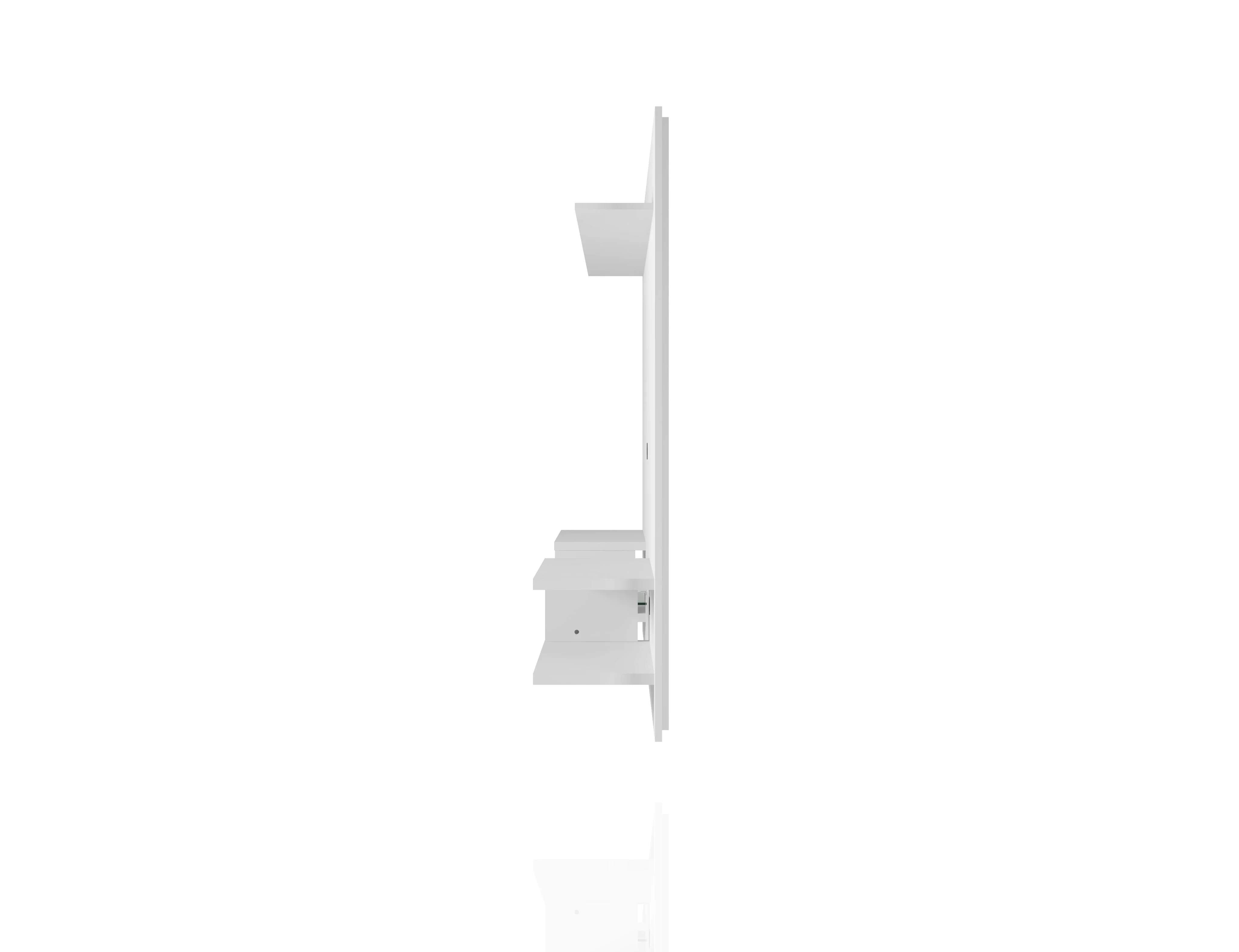 Plaza 64.25 Floating Entertainment Center in White - Image 6