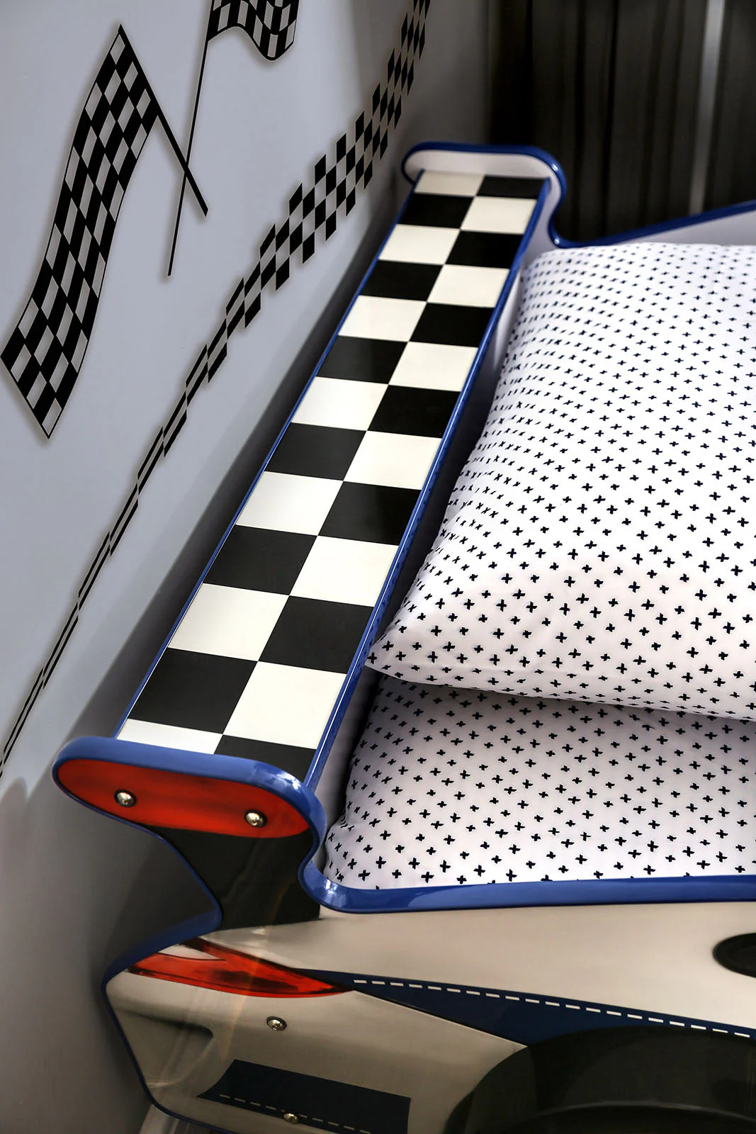 Poe White/Blue Twin Bed - Image 7