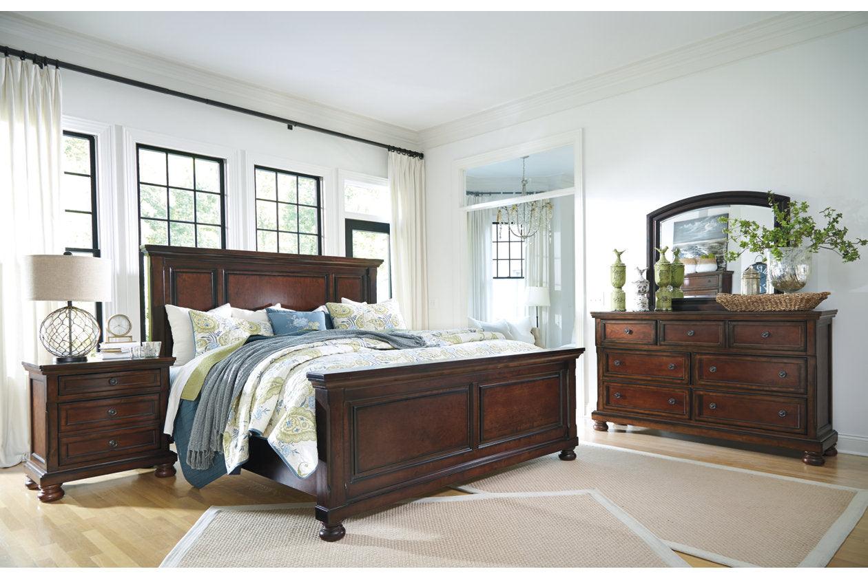 Porter Rustic Brown King Panel Bed - Image 6