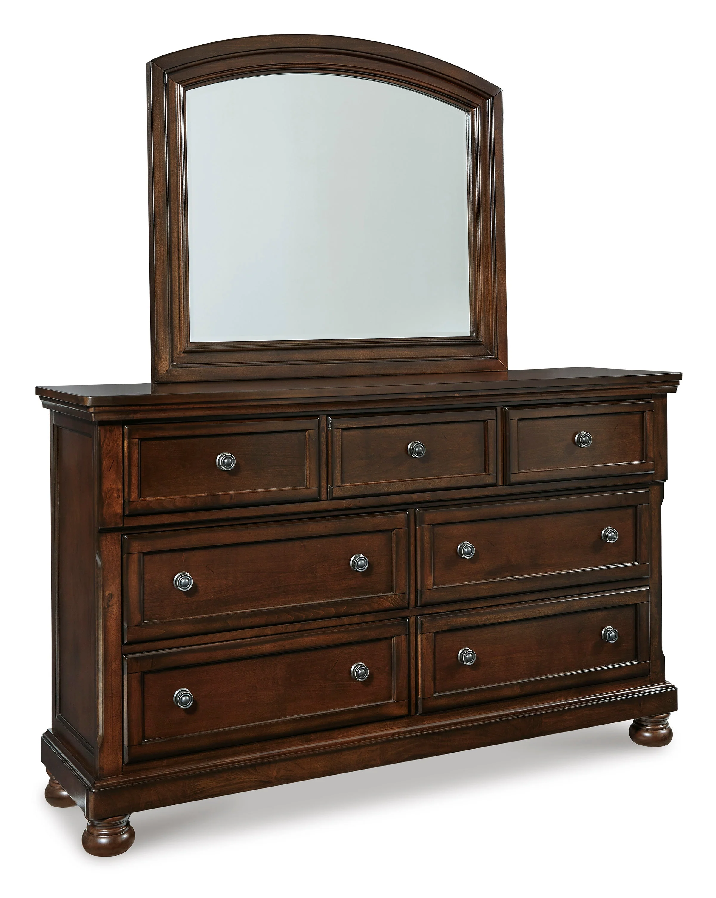 Porter Rustic Brown Sleigh Storage Platform Bedroom Set with 2 Footboard Drawers - Image 13