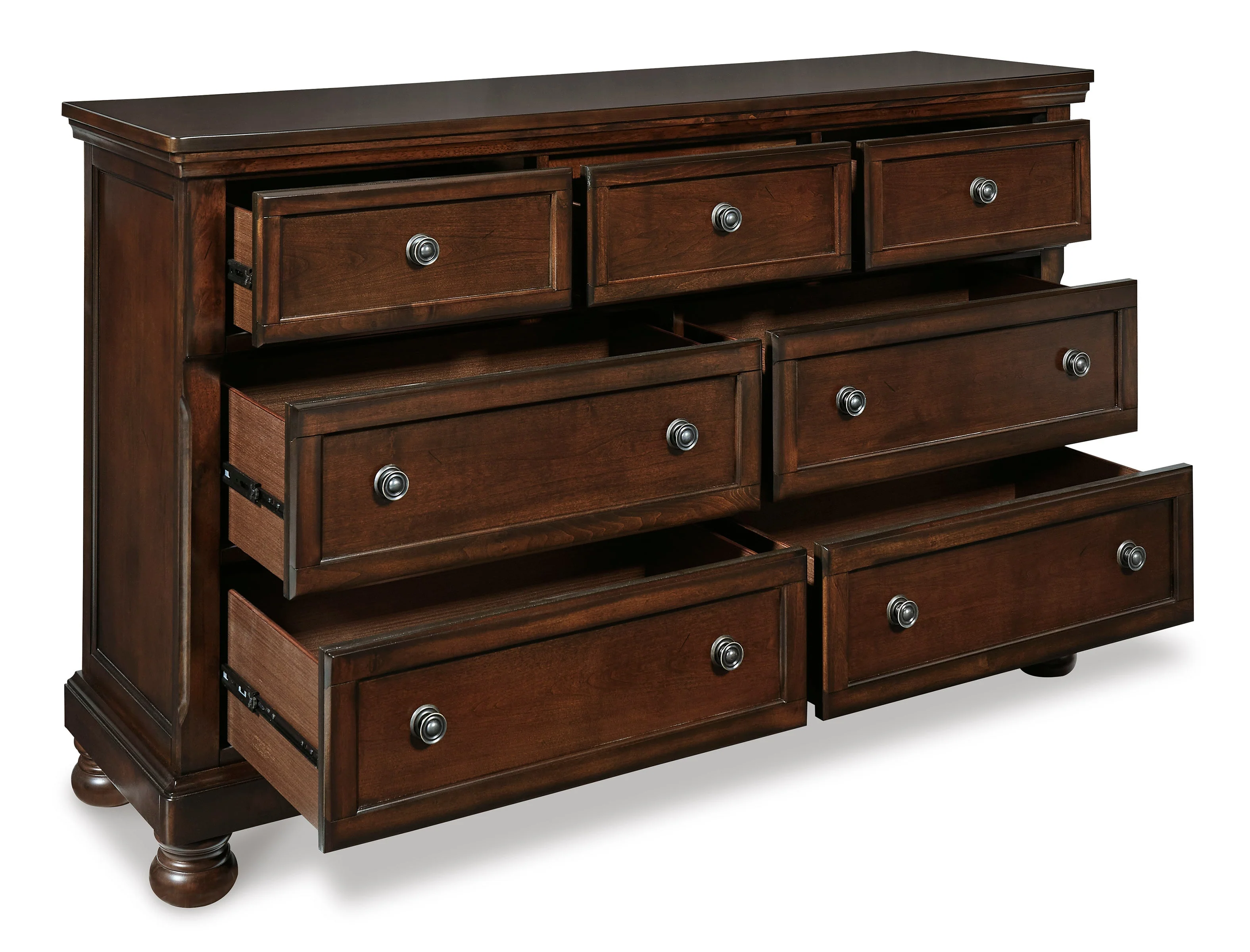 Porter Rustic Brown Storage Platform Bedroom Set with 2 Footboard Drawers - Image 10