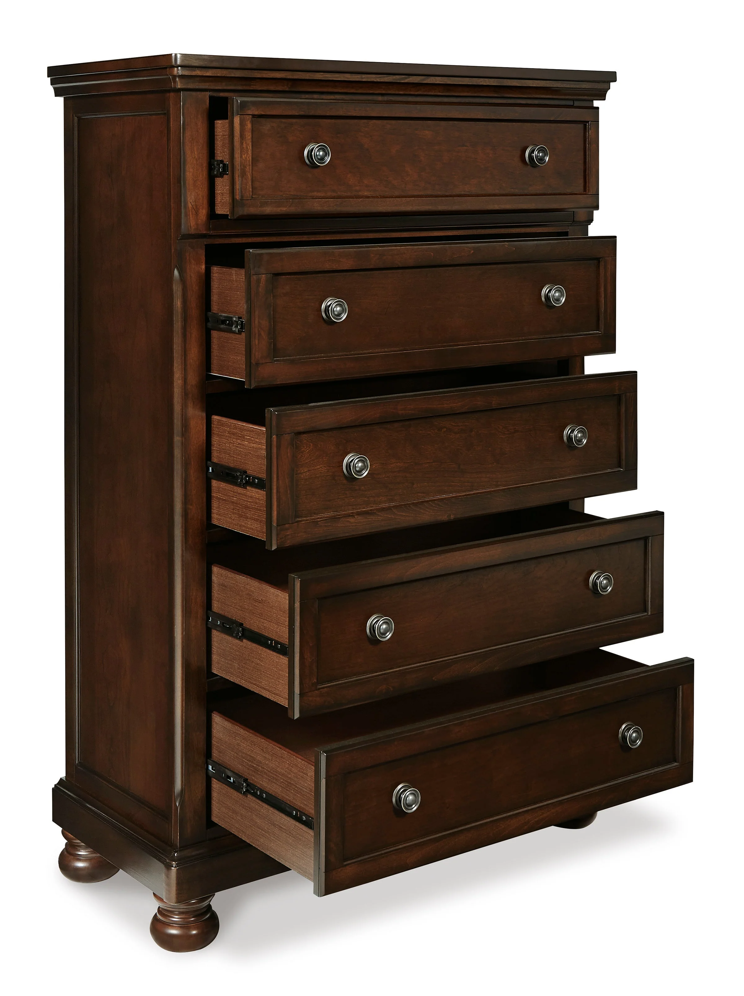 Porter Rustic Brown Storage Platform Bedroom Set with 2 Footboard Drawers - Image 15