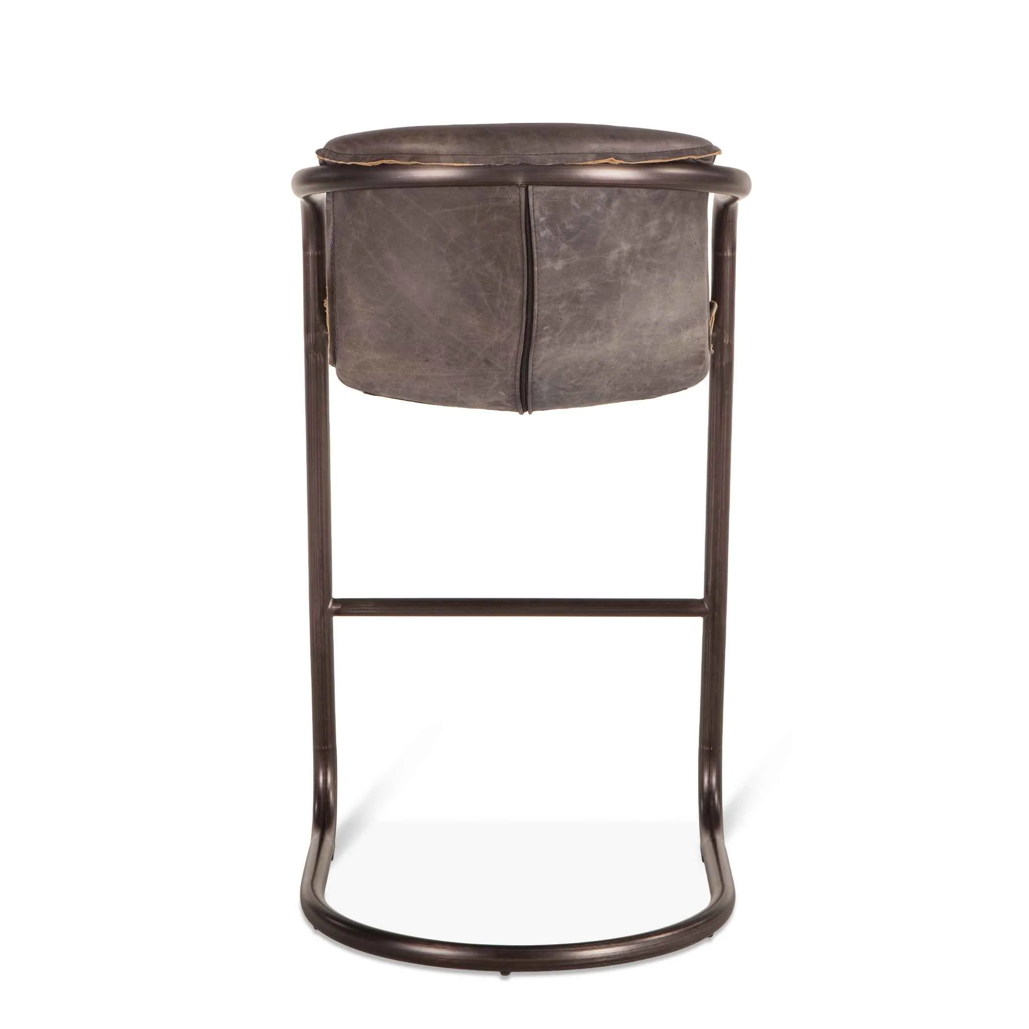 Portofino 22" Bar Chair in Antique Ebony Leather - Image 2