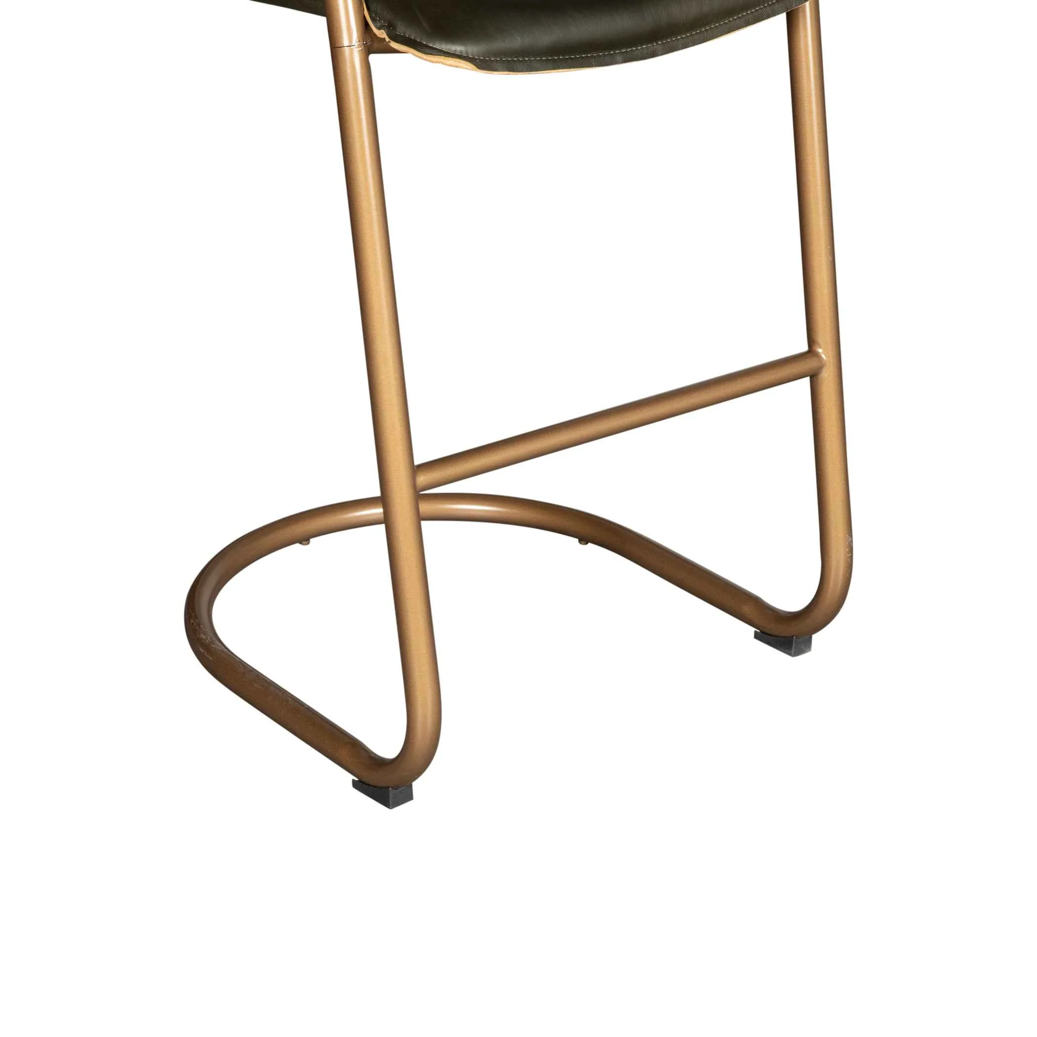 Portofino 22" Bar Chair in Emerald Green Leather - Image 15