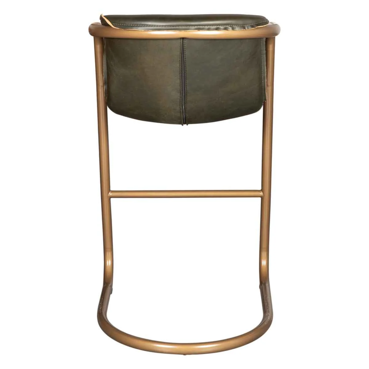 Portofino 22" Bar Chair in Emerald Green Leather - Image 4
