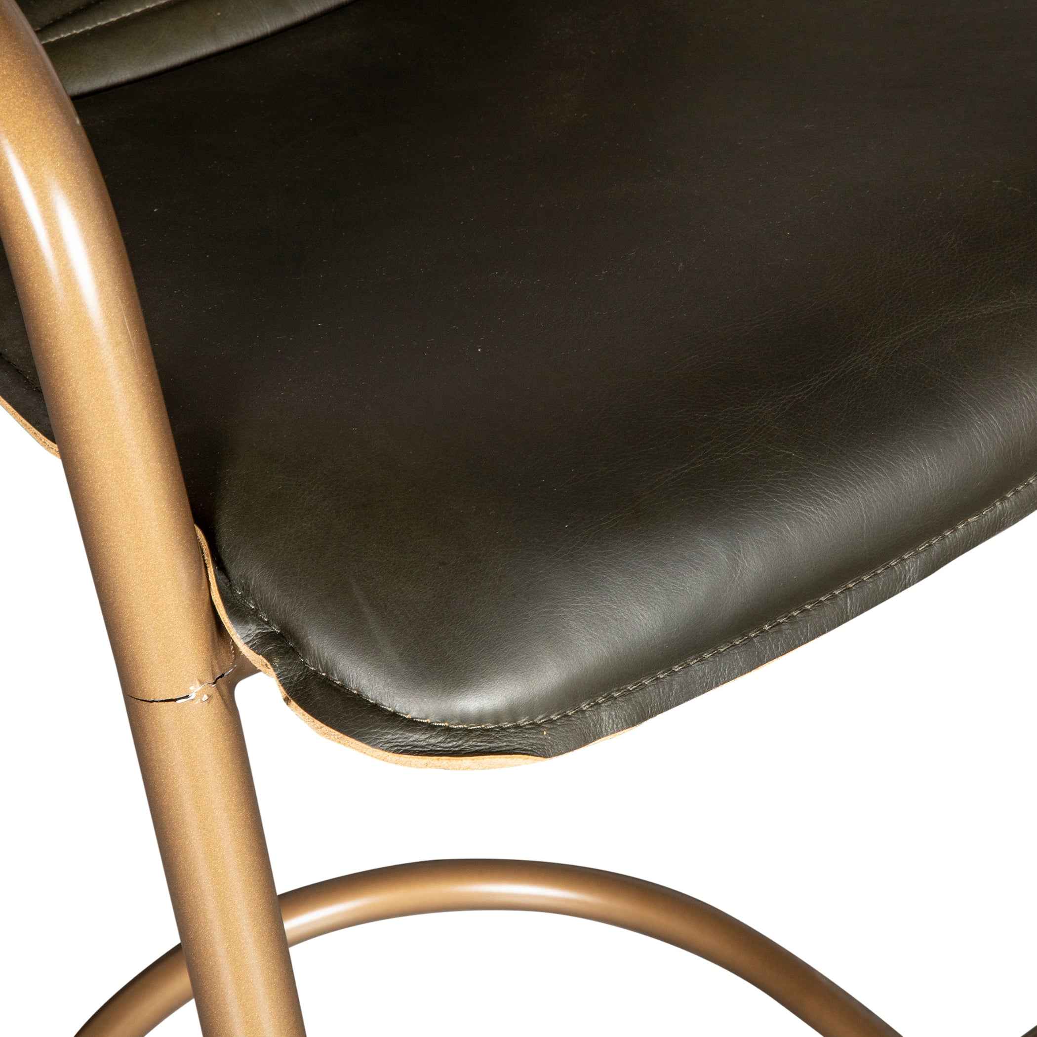 Portofino 22" Bar Chair in Emerald Green Leather - Image 7
