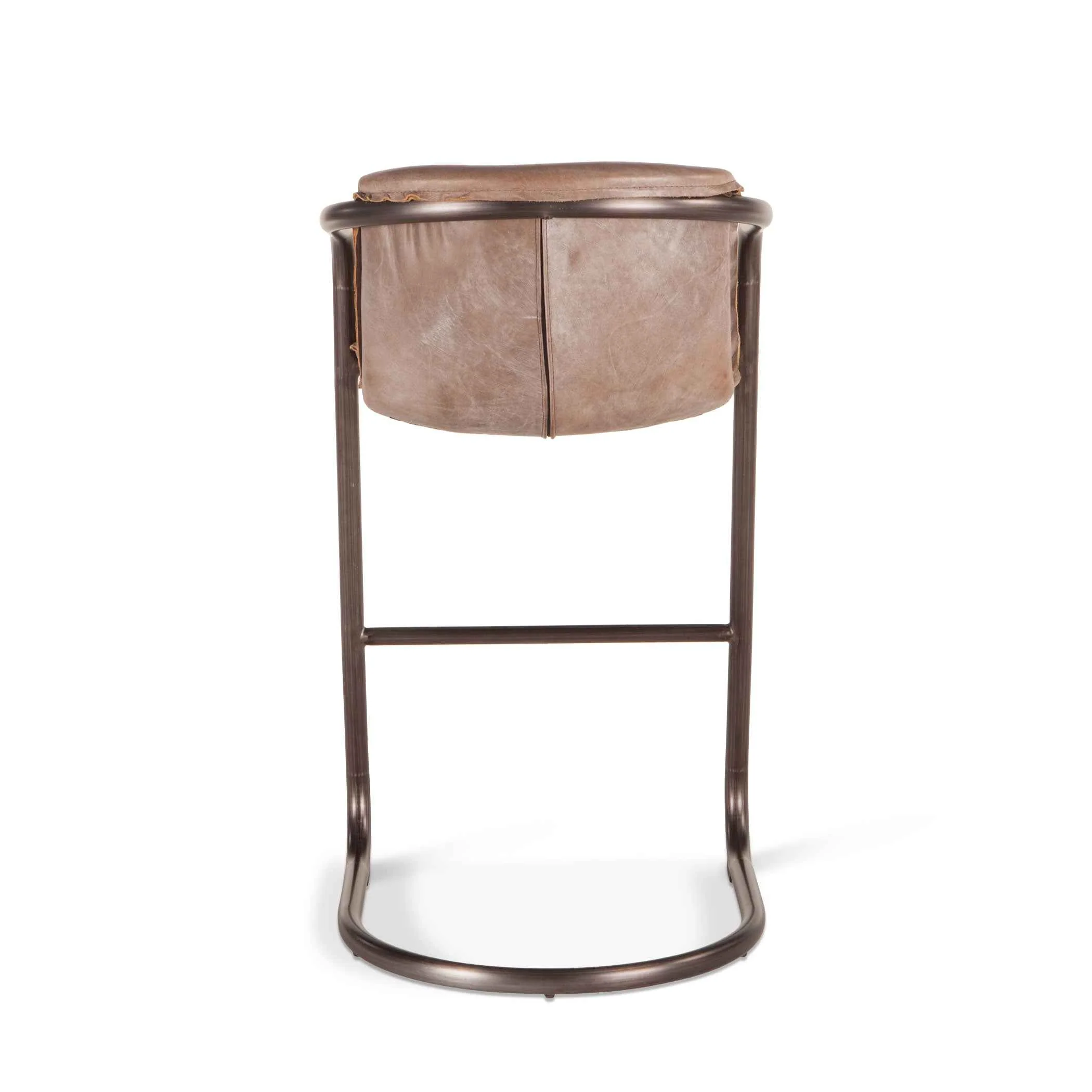 Portofino 22" Bar Chair in Jet Brown Leather - Image 2