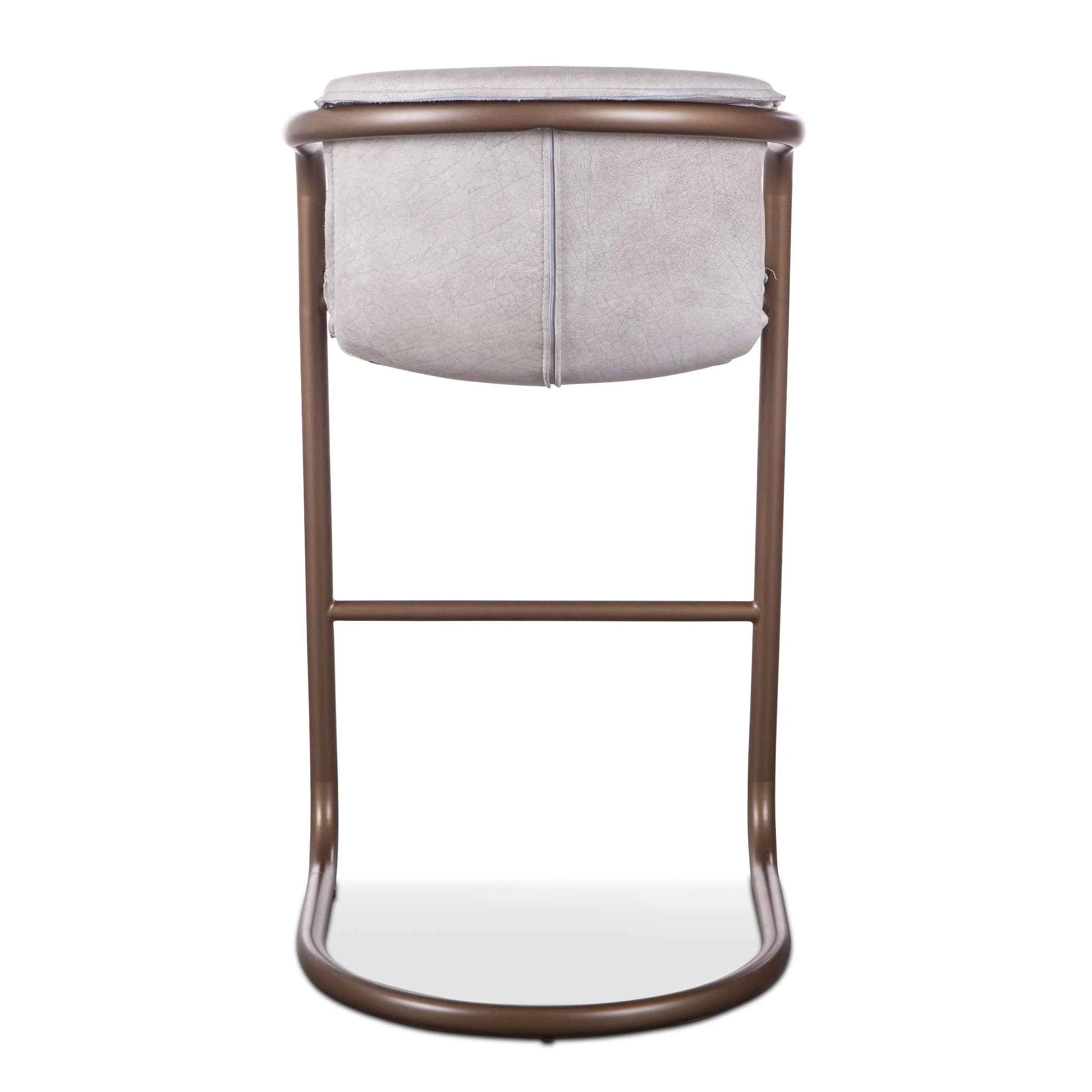 Portofino 22" Bar Chair in Vintage White Leather - Image 5