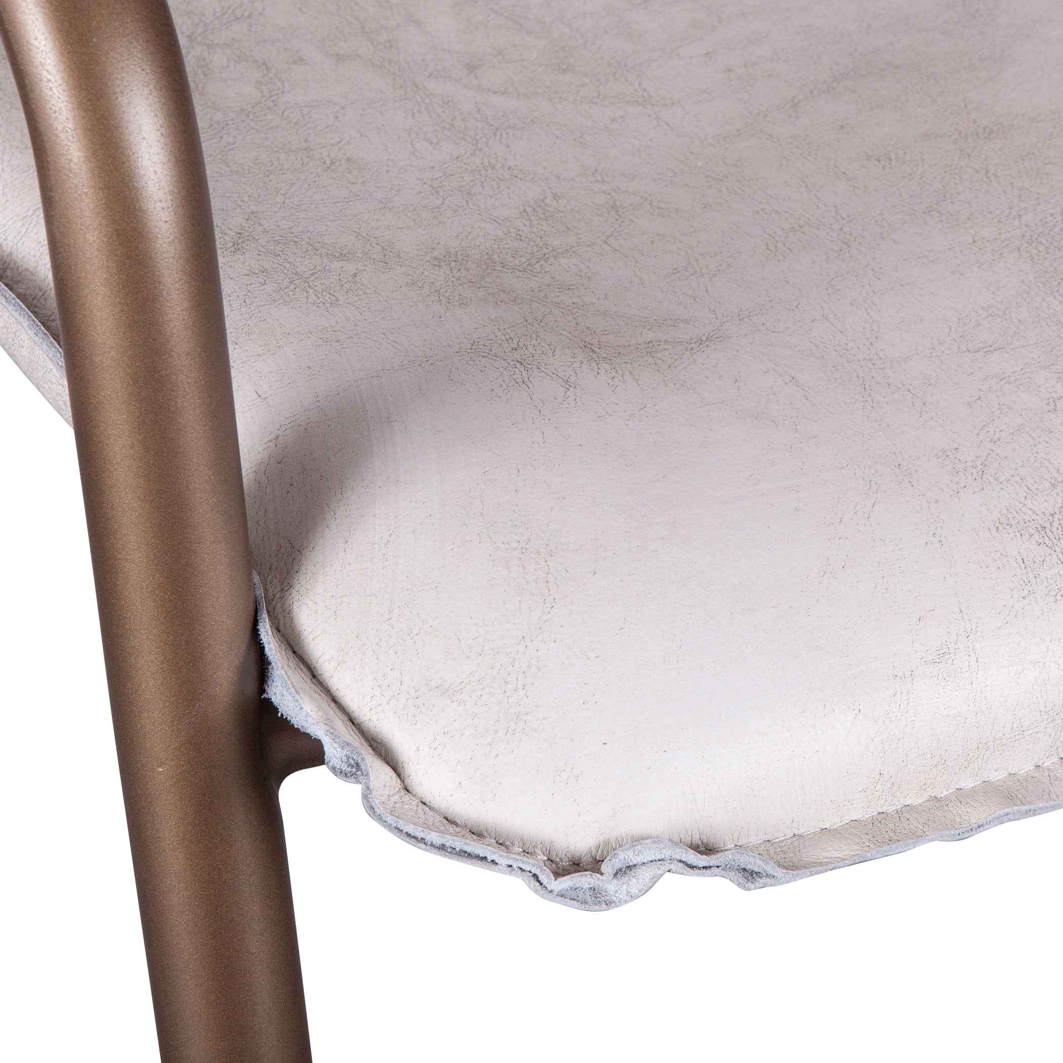 Portofino 22" Bar Chair in Vintage White Leather - Image 8