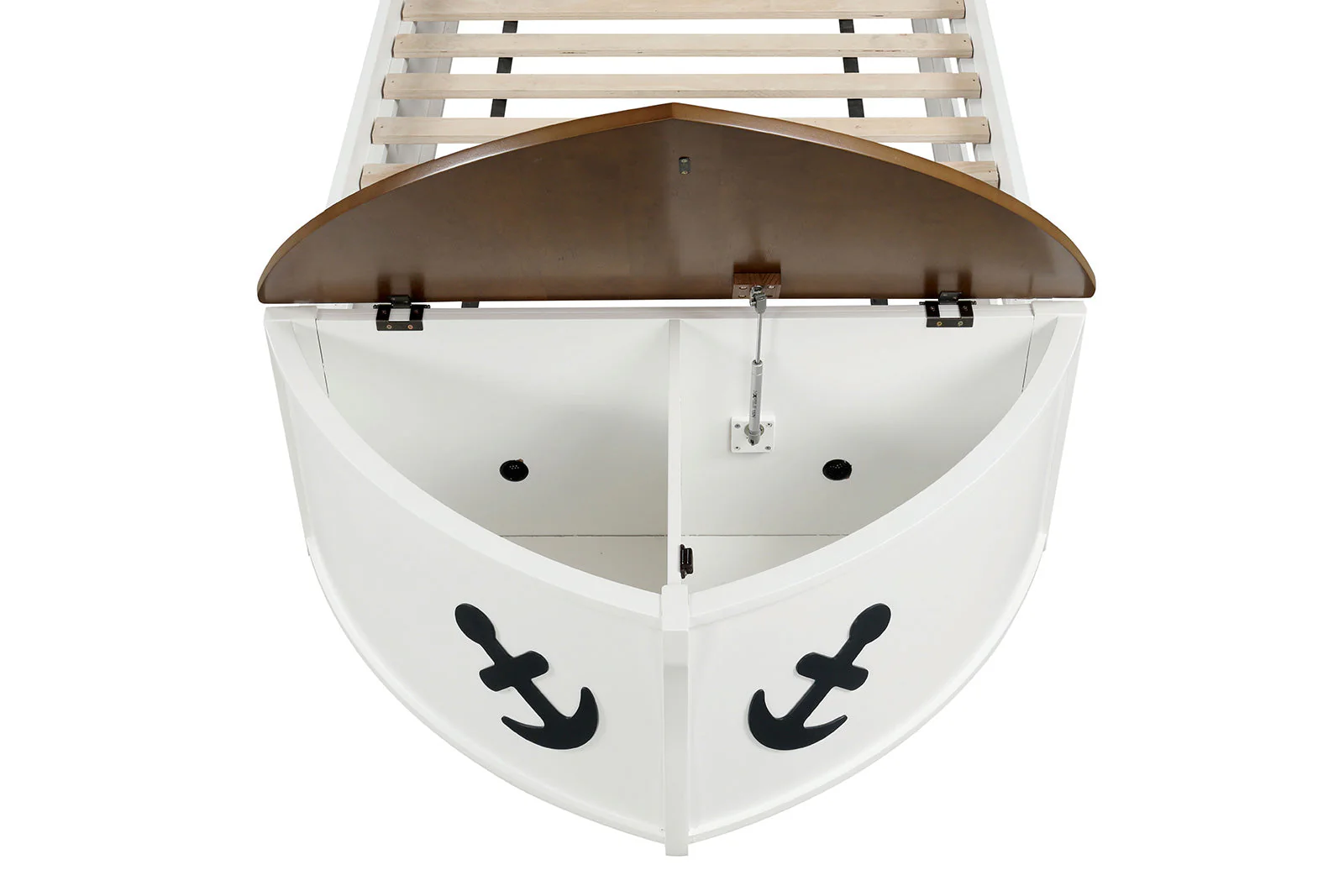 Poseidon White/Oak Twin Captain Bed - Image 3