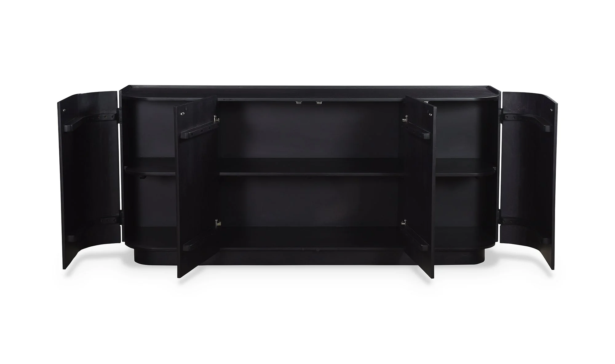 Povera 4 Door Sideboard Black - Image 2