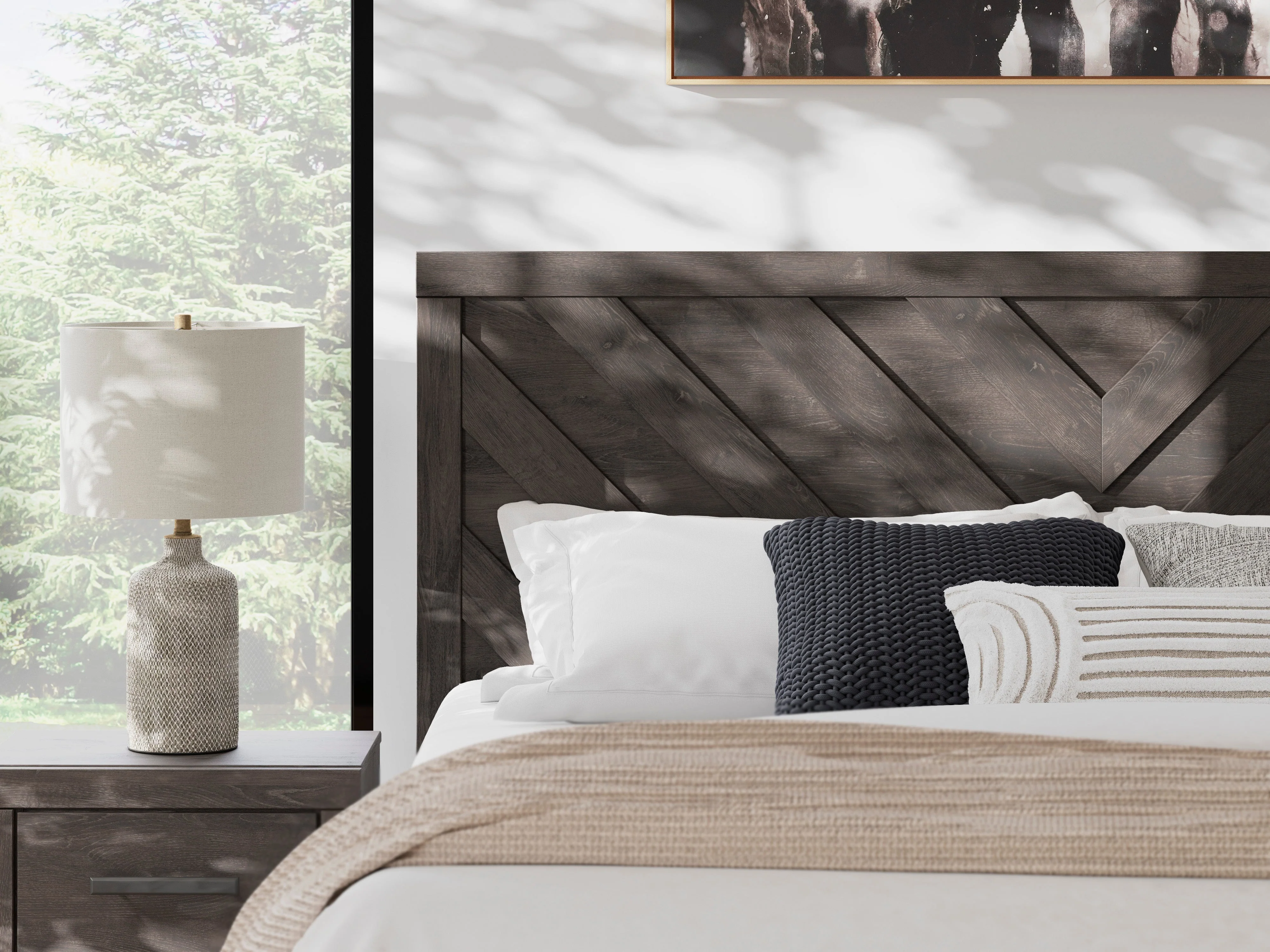 Prendonea Charcoal Panel Bedroom Set - Image 12