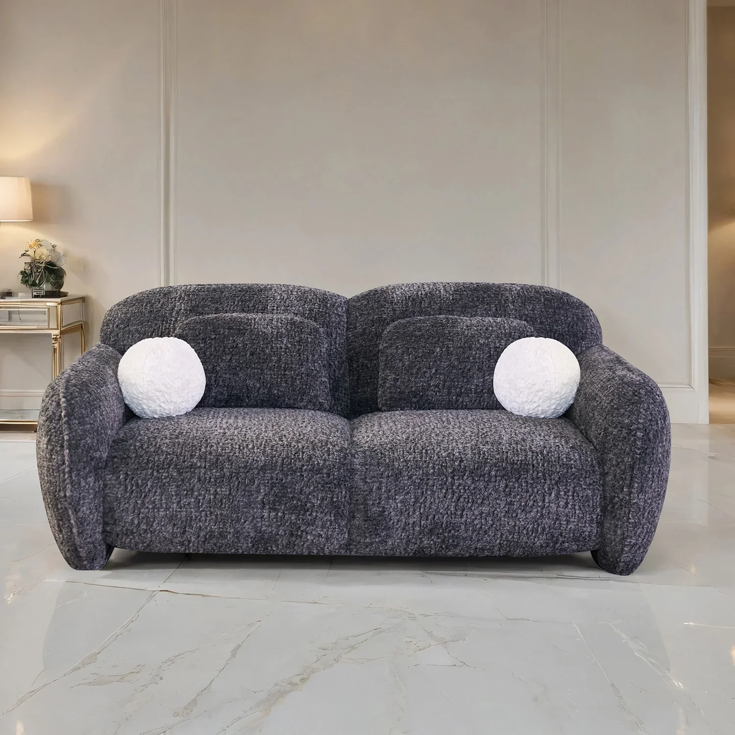 Previti Dark Gray Loveseat