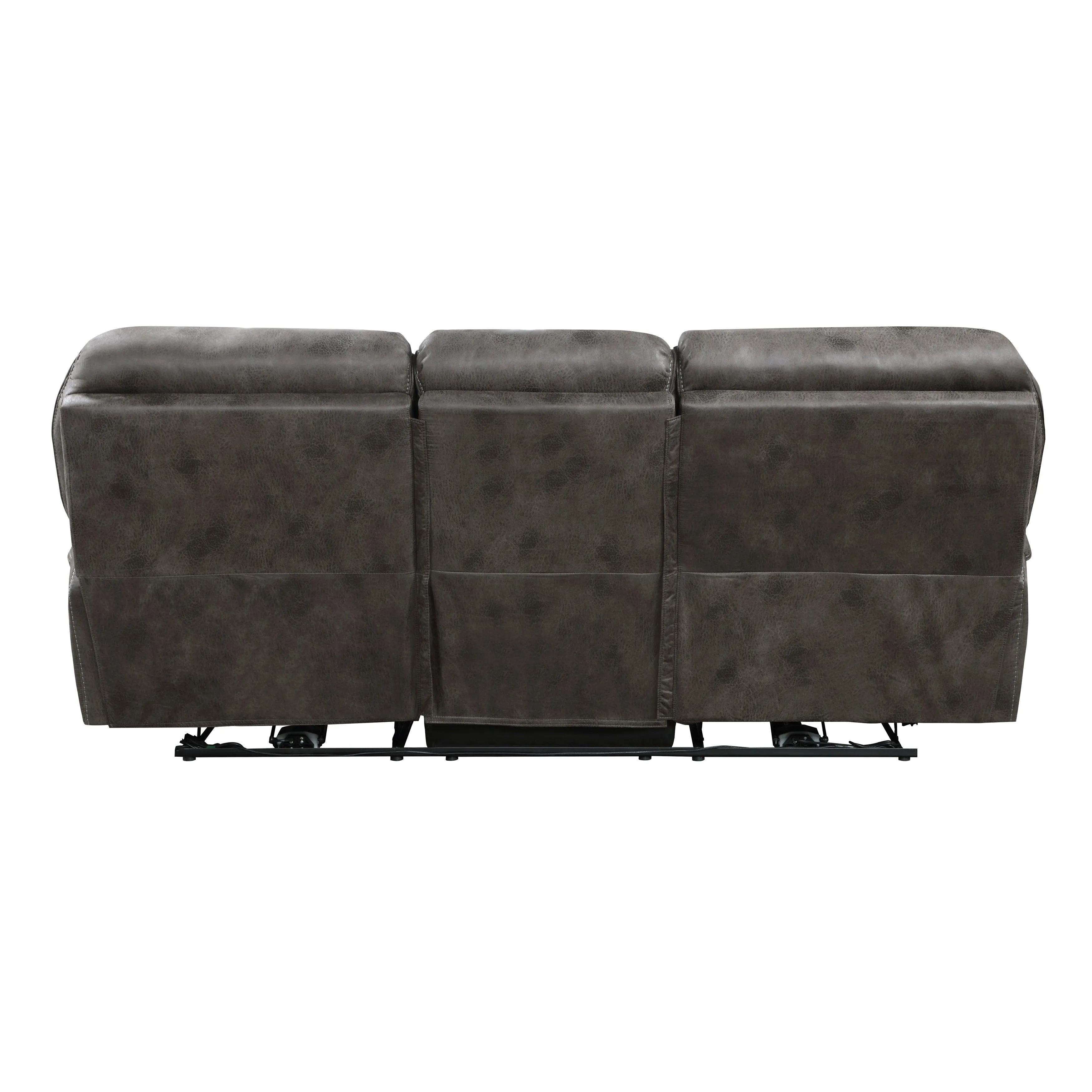 Proctor Gray Microfiber Power Double Reclining Sofa - Image 4