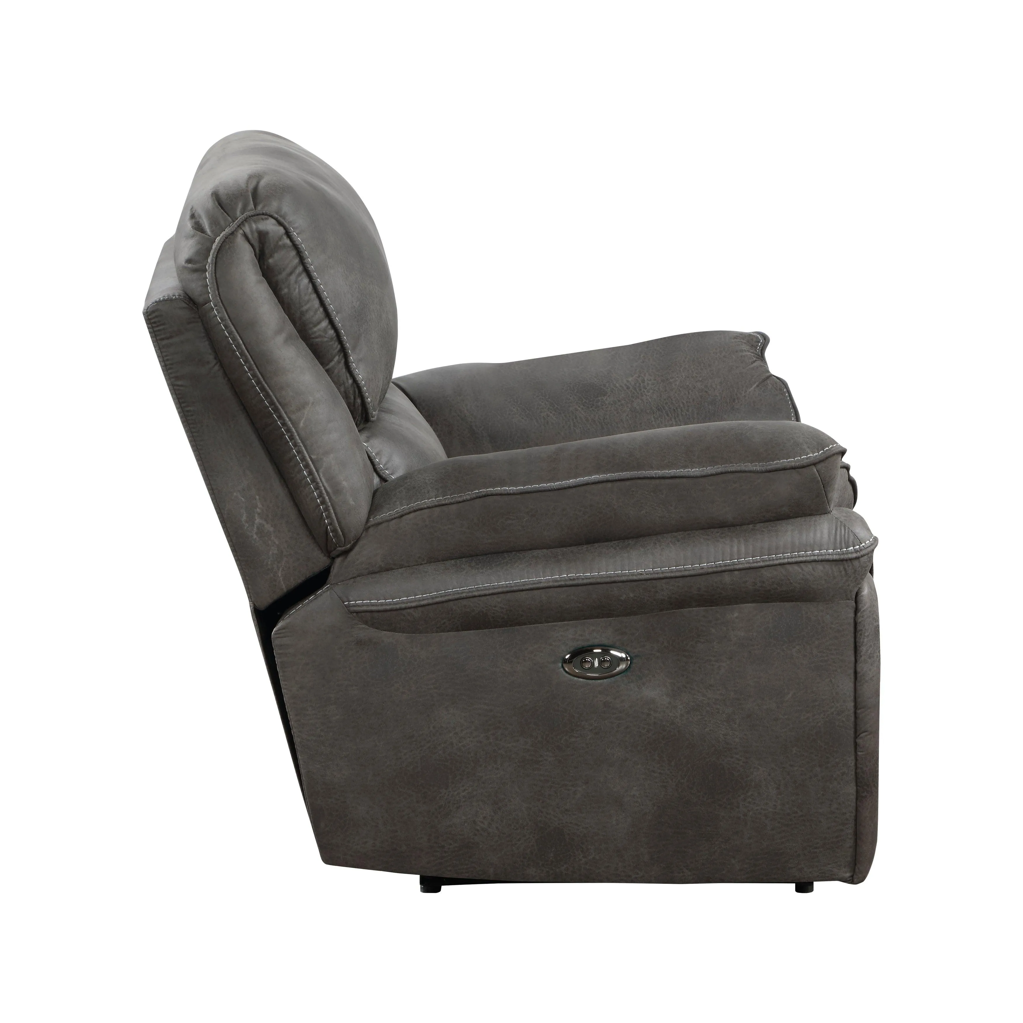 Proctor Gray Microfiber Power Reclining Chair - Image 4