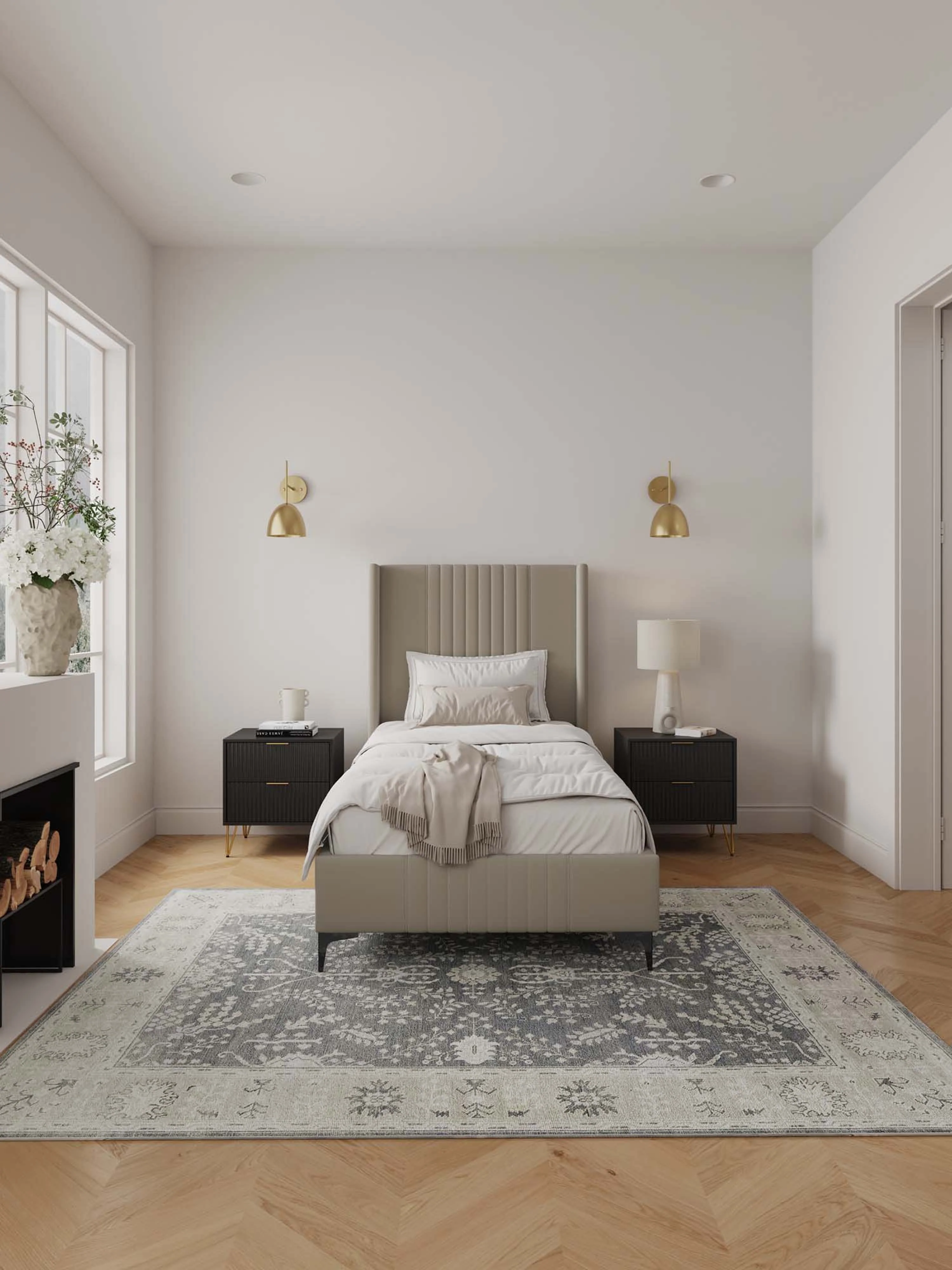 Promenade Twin-Size Bed in Rustic Taupe - Image 2